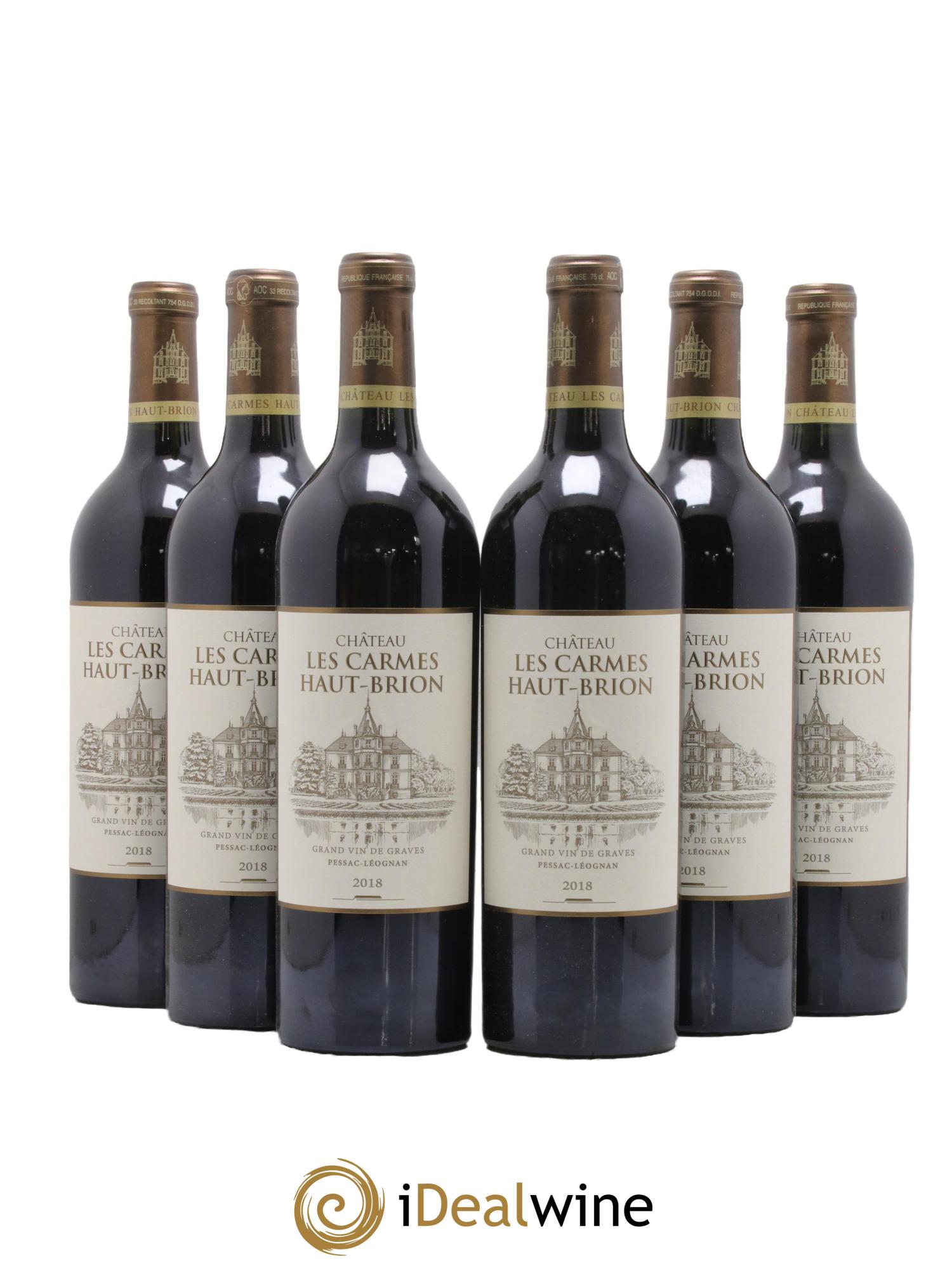 Château Les Carmes Haut-Brion 2018 - Lot de 6 bouteilles - 0