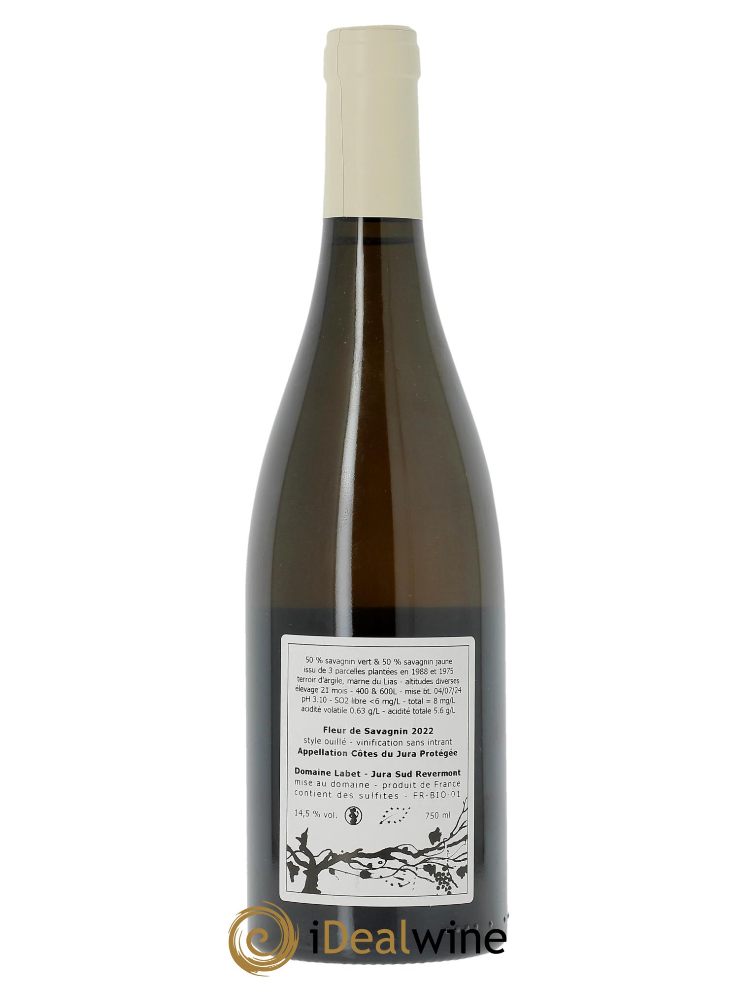 Côtes du Jura Fleur de Savagnin Romain - Julien  - Charline Labet  2022 - Lot de 1 bouteille - 1