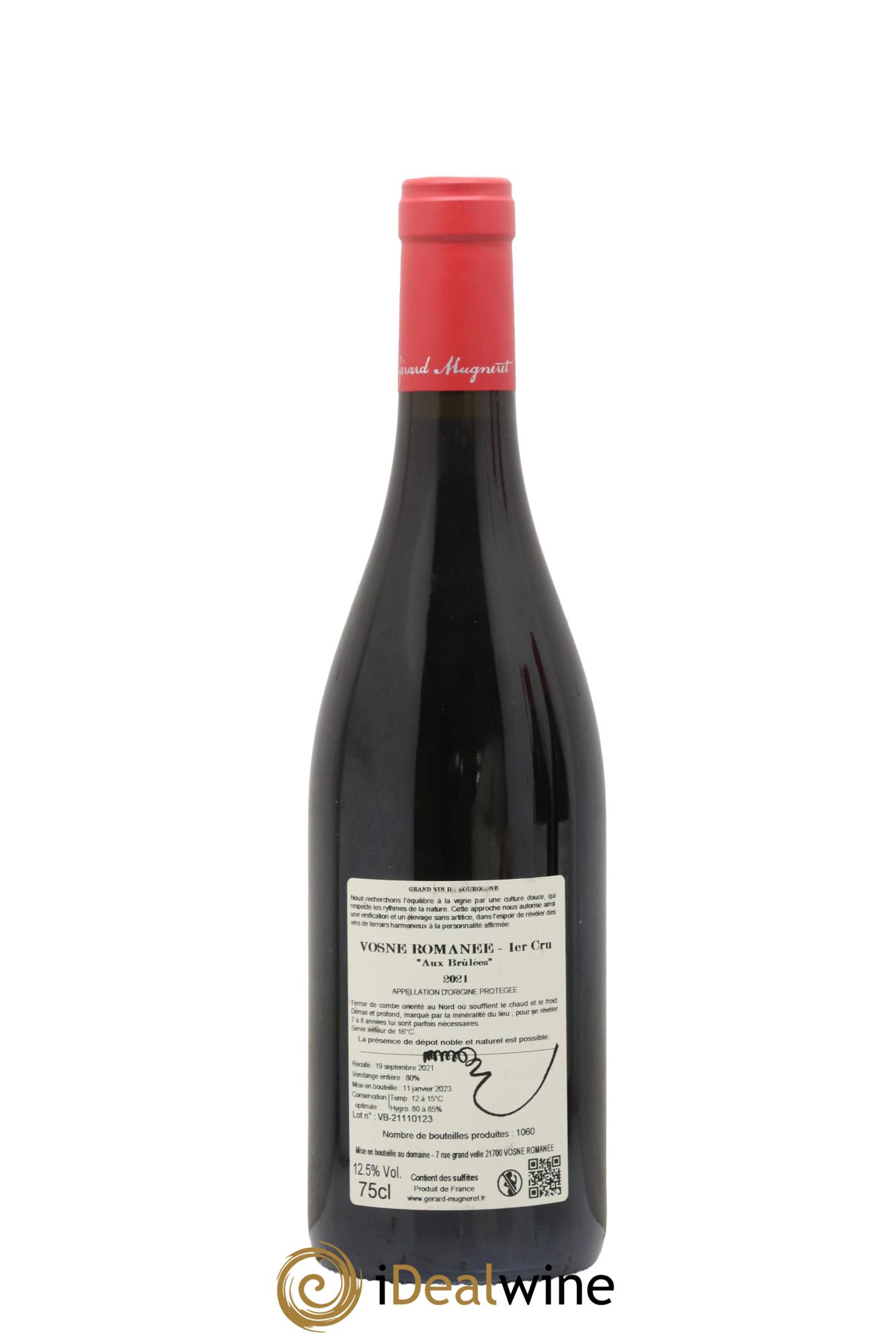 Vosne-Romanée 1er Cru Les Brulées Gérard Mugneret 2021 - Lot de 1 bouteille - 1