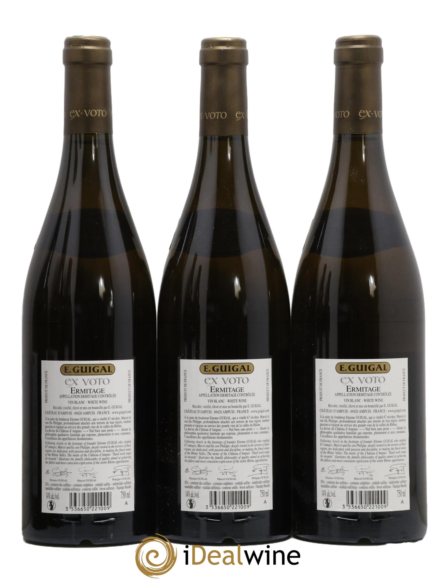 Ermitage Ex Voto Guigal 2016 - Lot de 6 bouteilles - 2