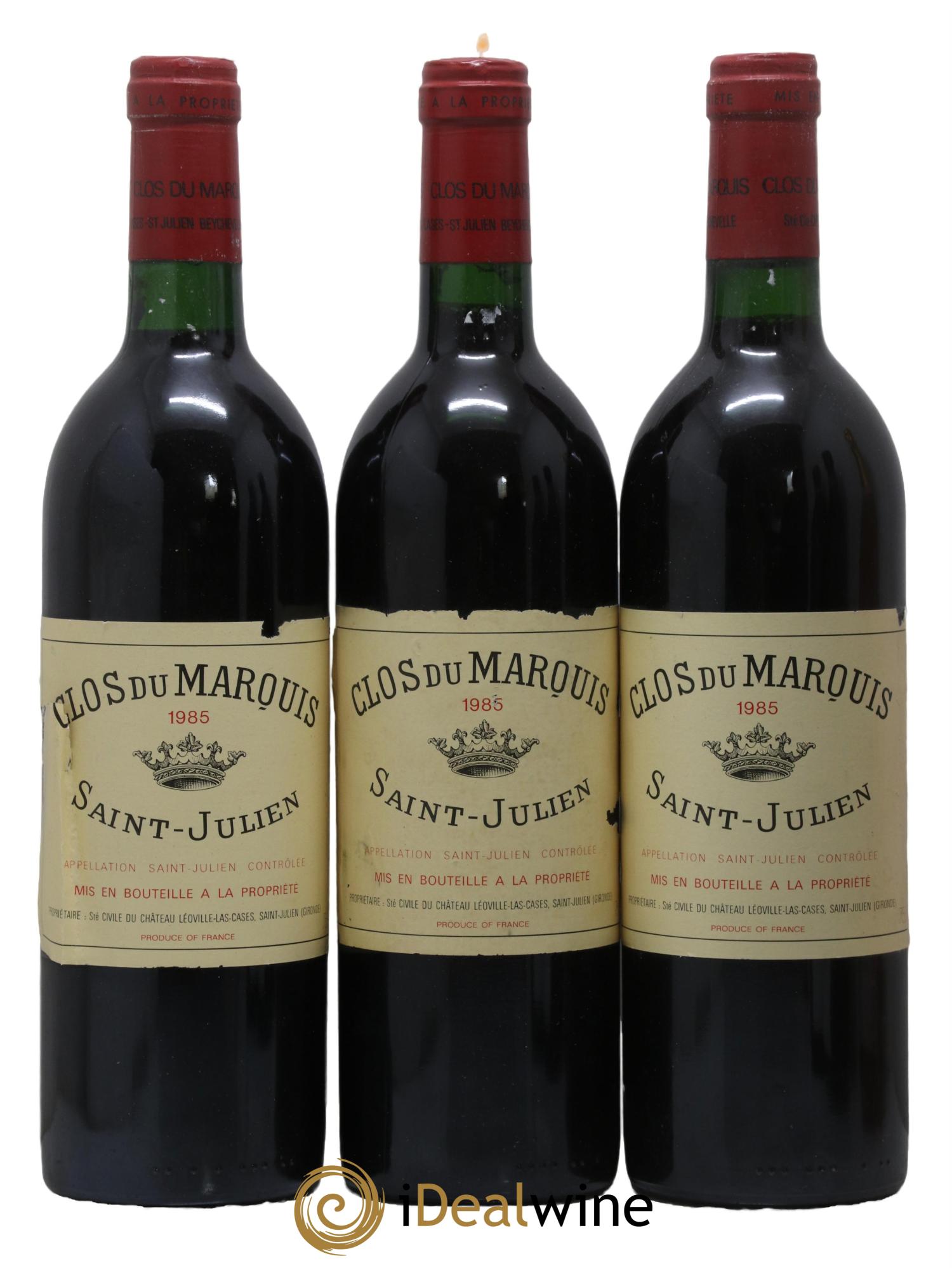 Clos du Marquis 1985 - Lot of 3 bottles - 0