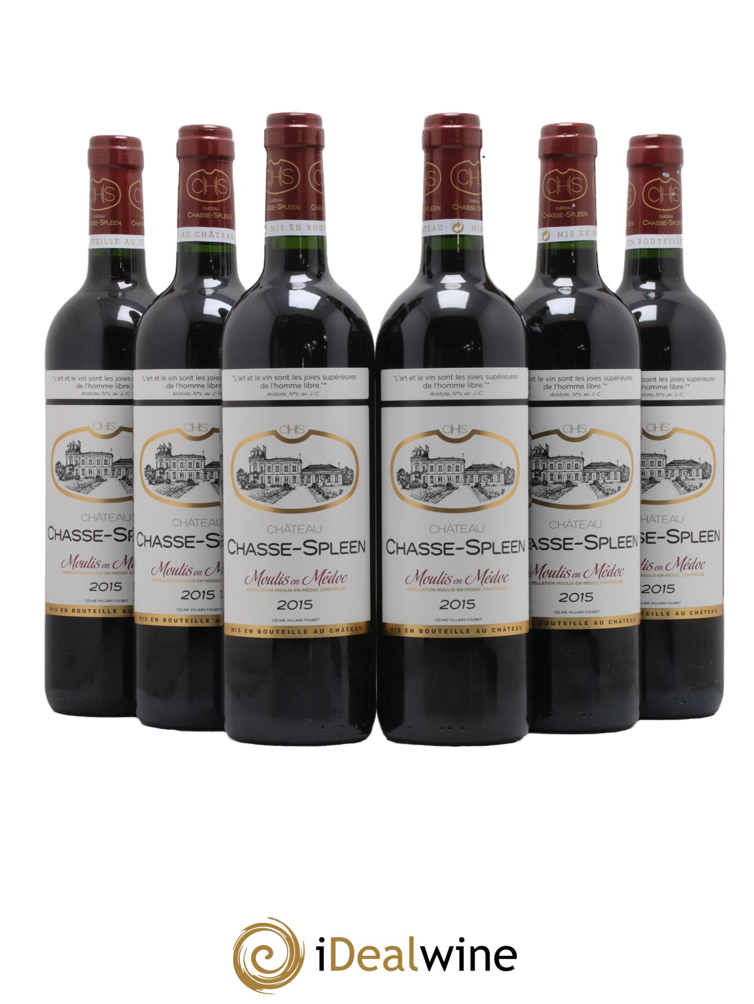 Château Chasse Spleen 2015 - Lot de 6 bouteilles - 0