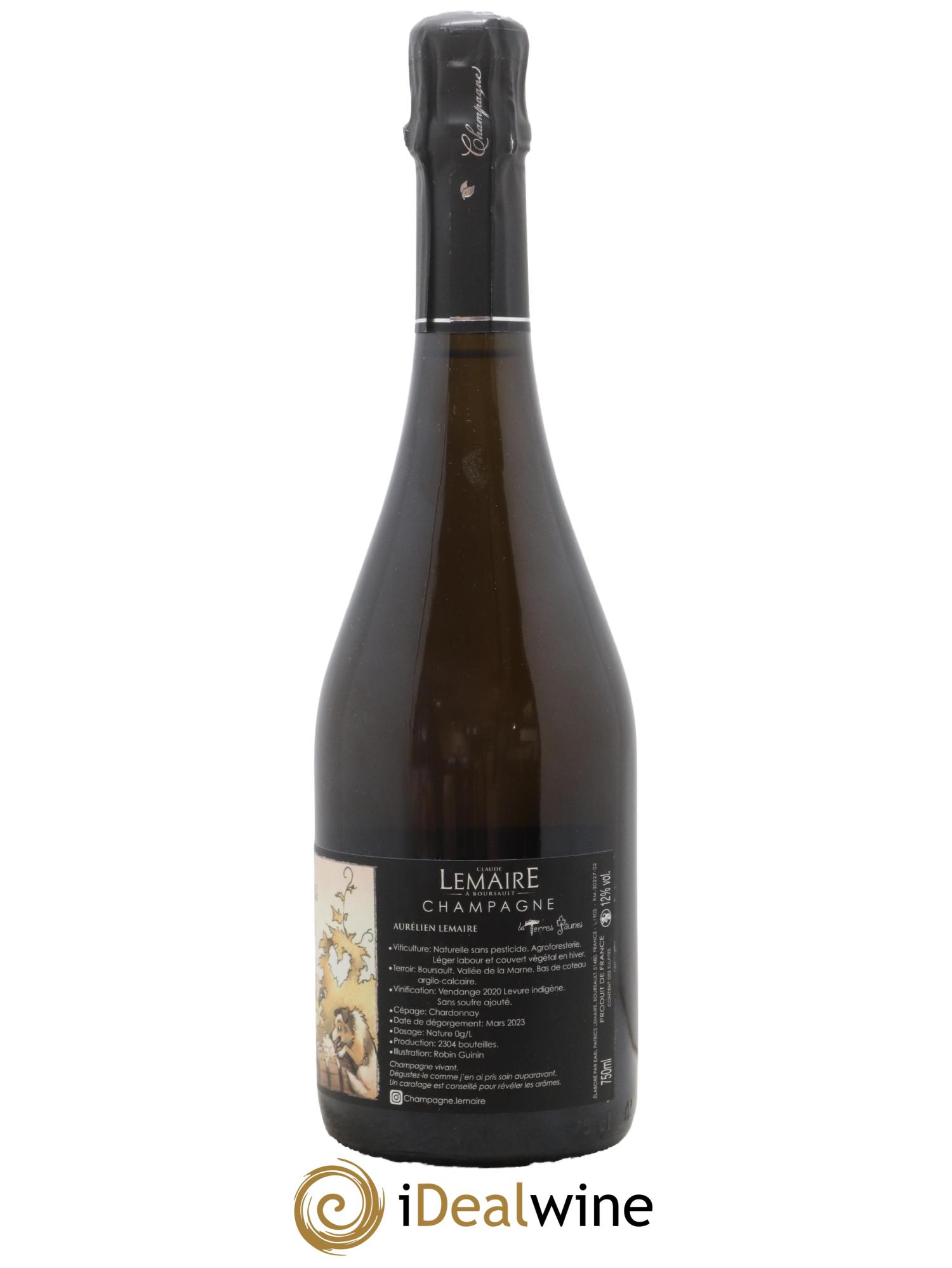 Les Terres Jaunes Aurélien Lemaire 2020 - Lot de 1 bouteille - 1
