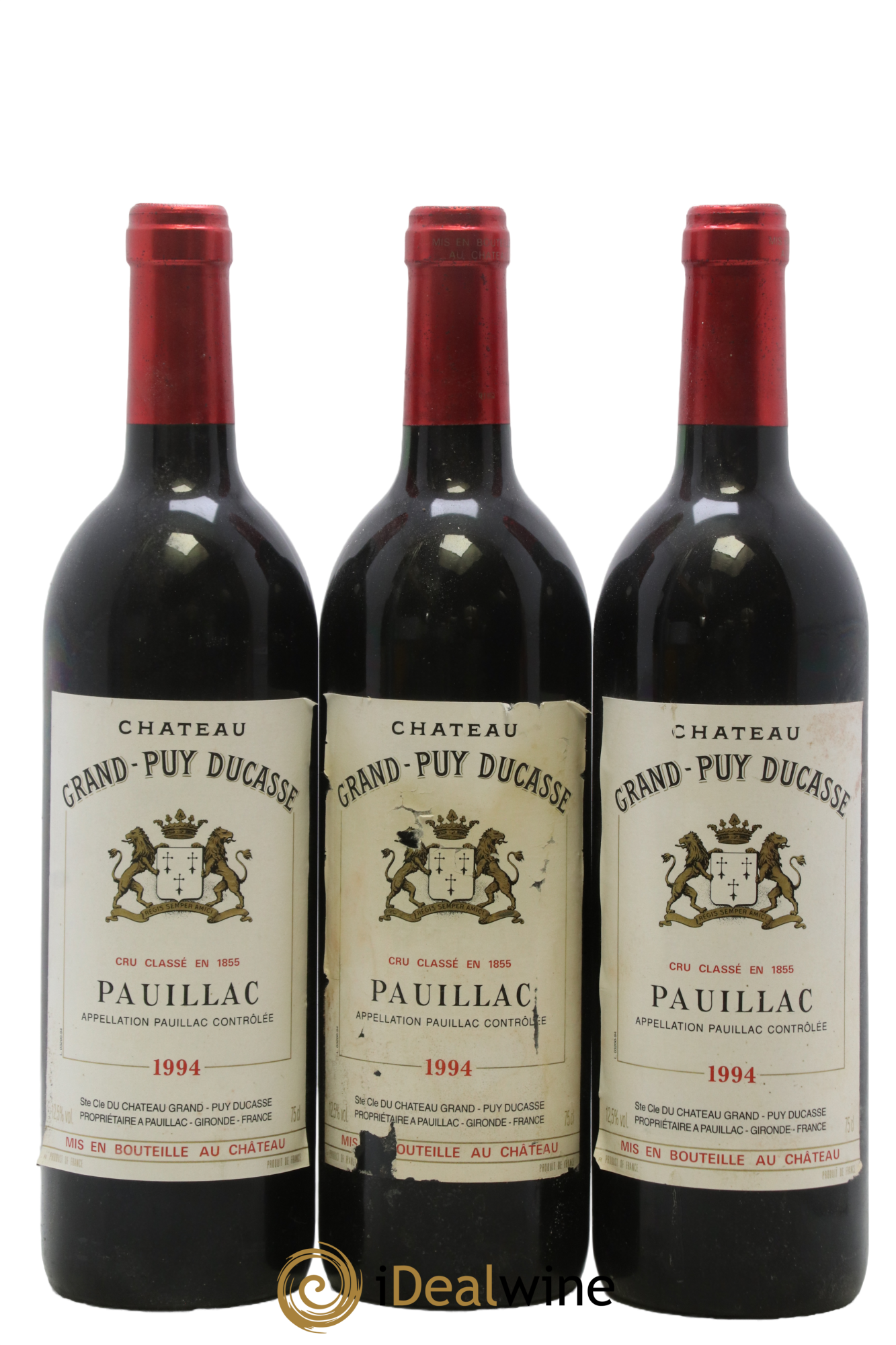 Château Grand Puy Ducasse 5ème Grand Cru Classé 1994 - Lot de 3 bouteilles - 0