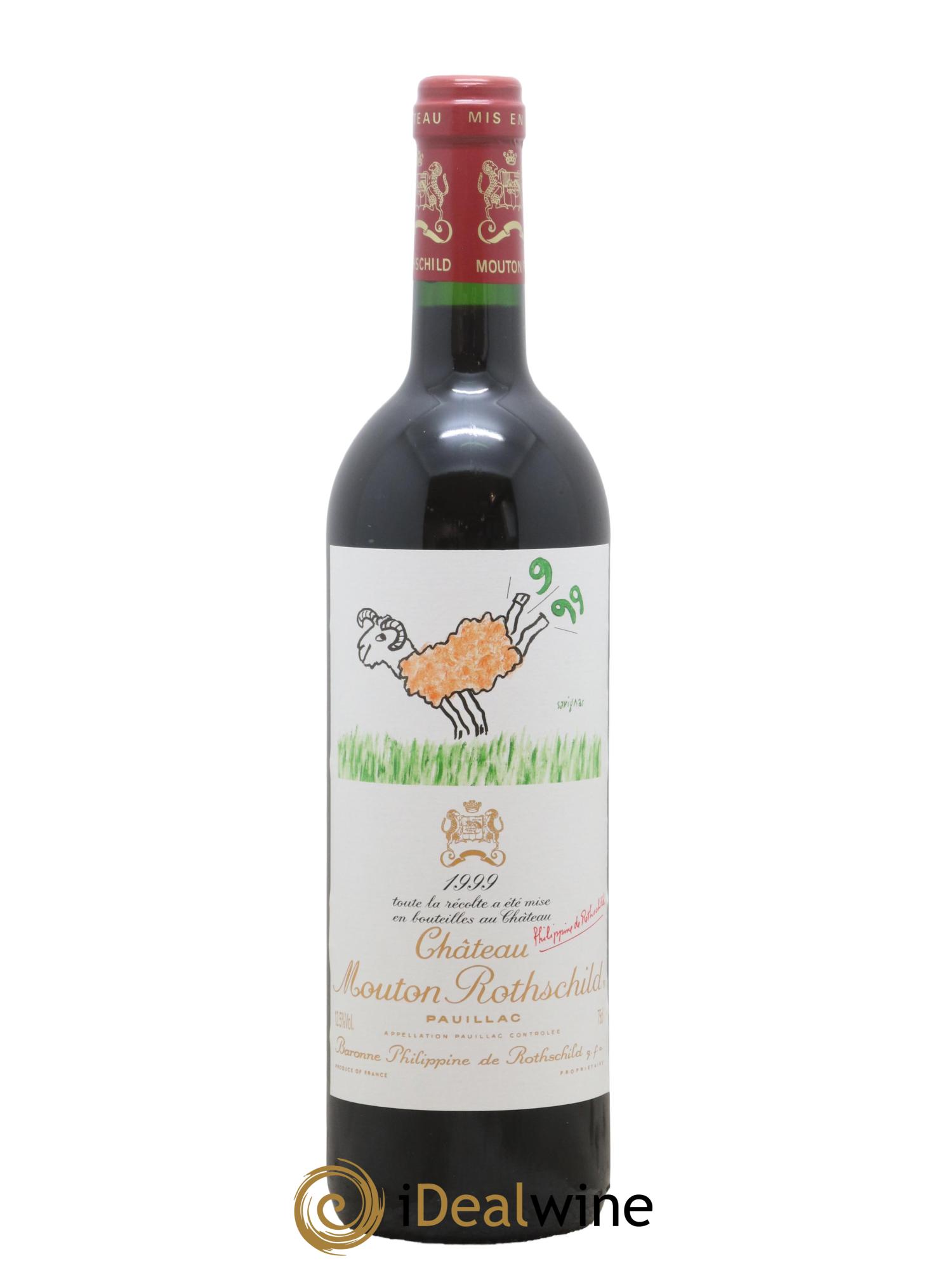 Château Mouton Rothschild 1er Grand Cru Classé 1999 - Lot de 1 bouteille - 0