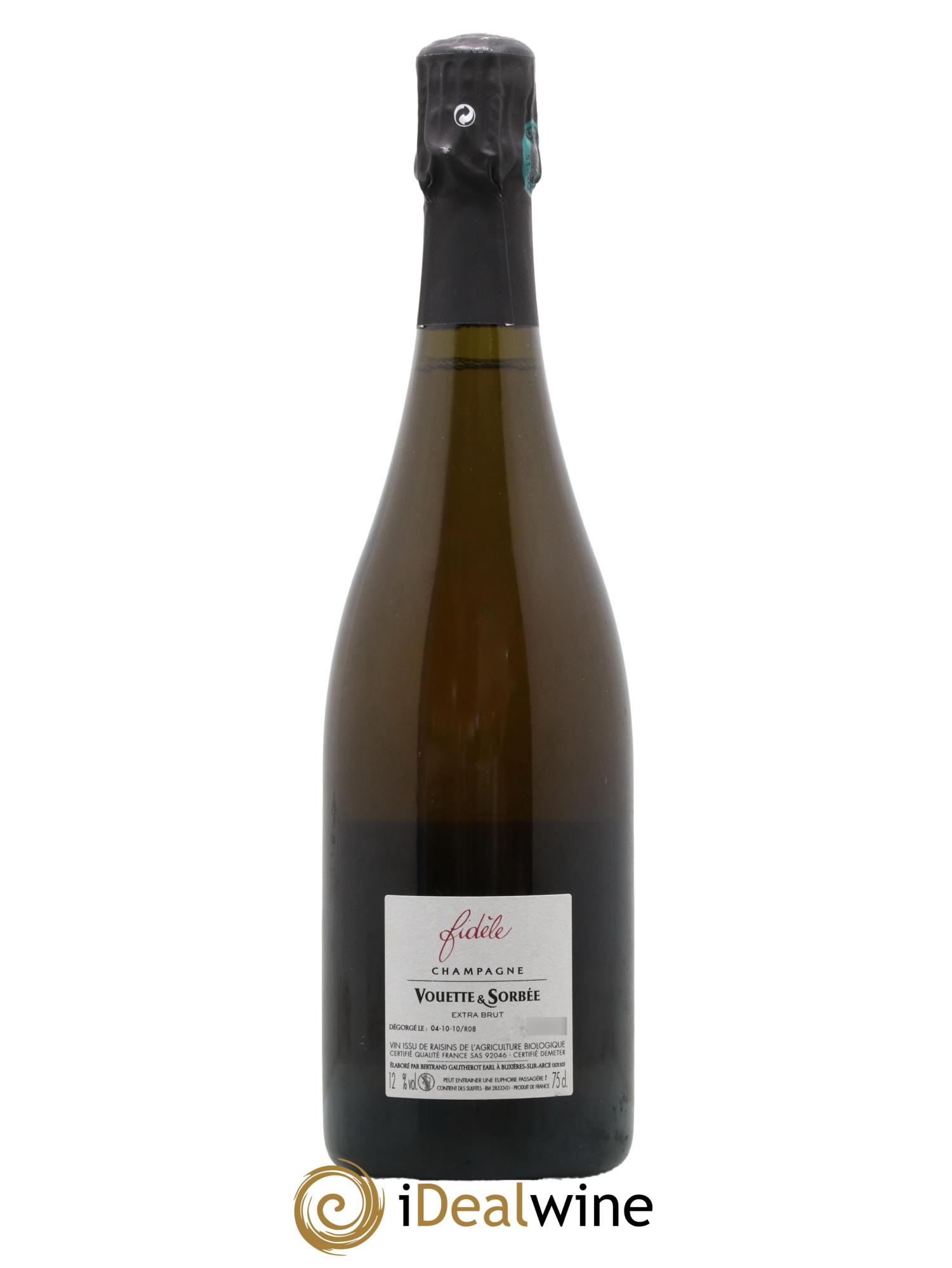 Fidèle Blanc de Noirs Vouette et Sorbée 2008 - Lot de 1 bouteille - 1