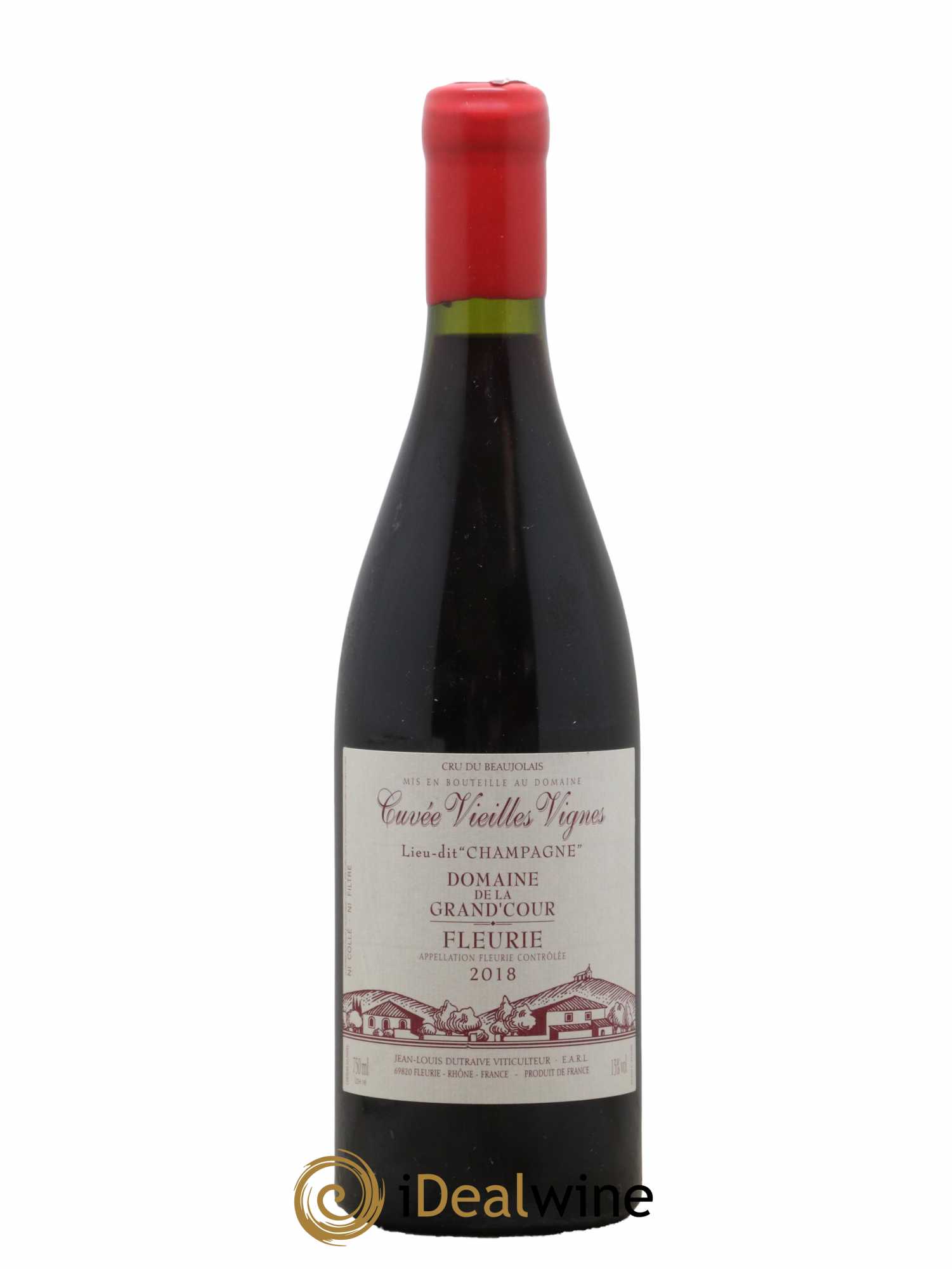 Fleurie Champagne - Cuvée Vieilles Vignes Grand'cour (Domaine de la) - Jean-Louis Dutraive 2018 - Lot de 1 bouteille - 0