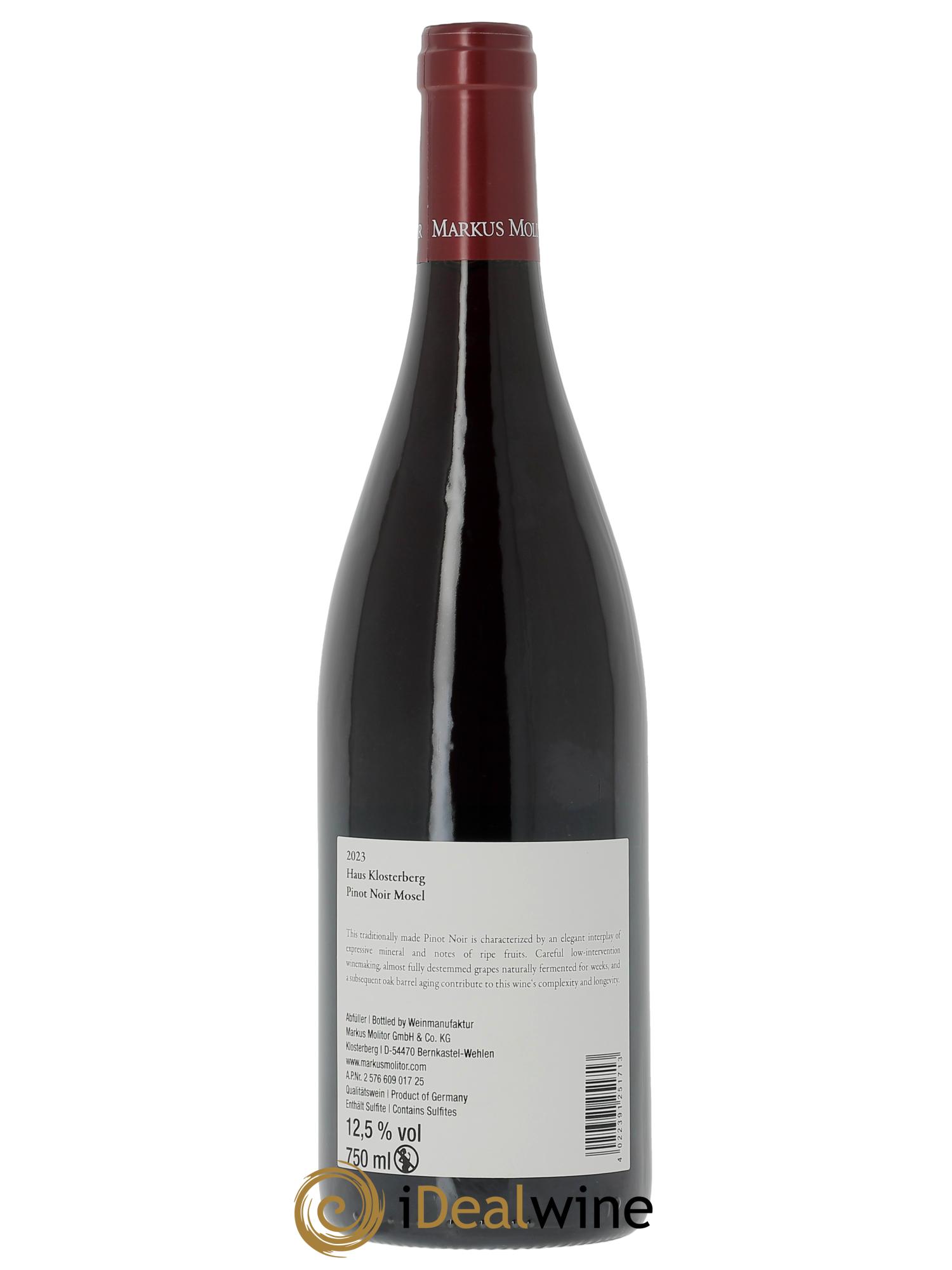 Pinot Noir Markus Molitor Haus Klosterberg 2023 - Posten von 1 Flasche - 1