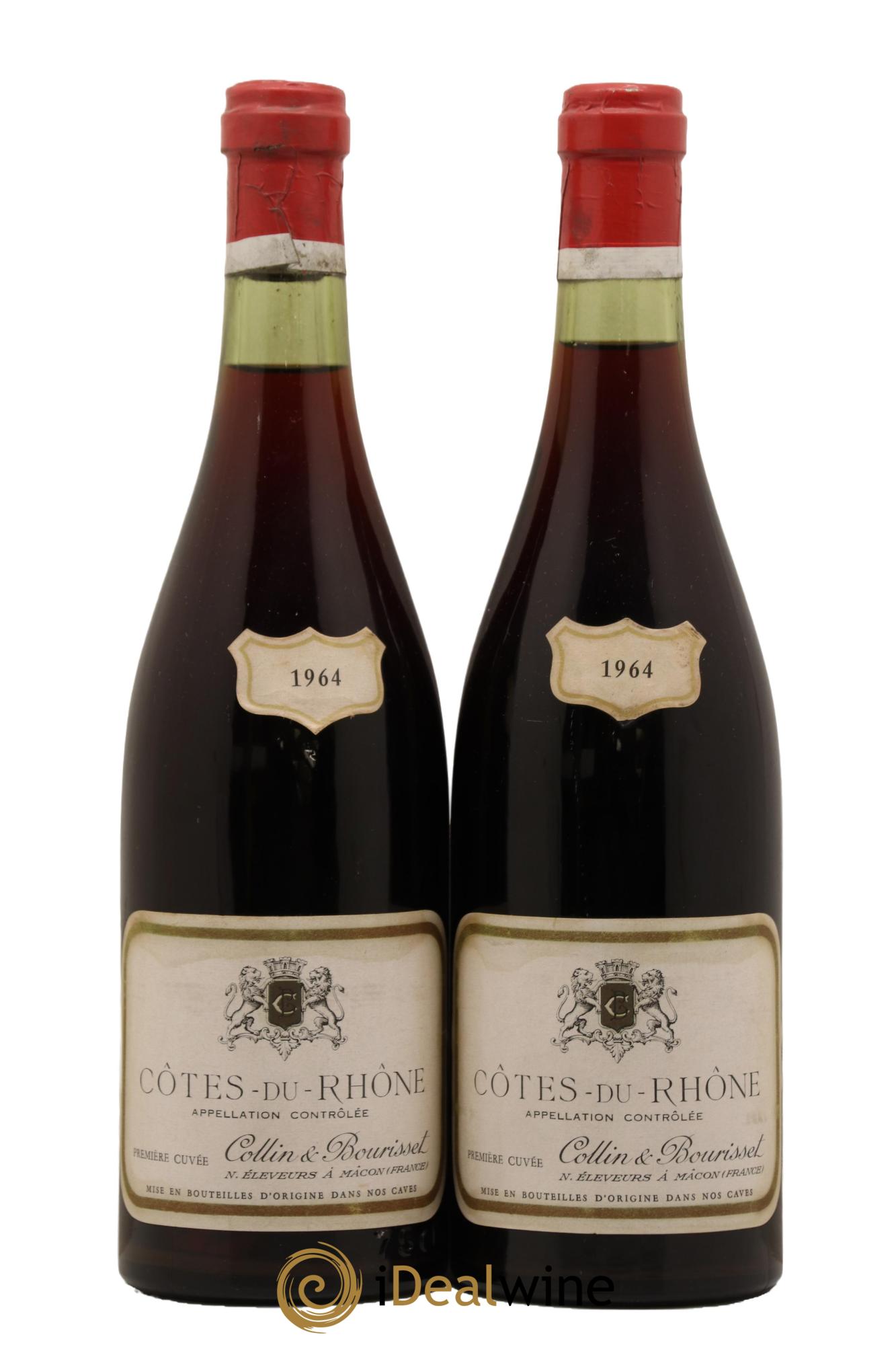 Côtes-du-Rhône Collin et Bourisset 1964 - Lot de 2 bouteilles - 0