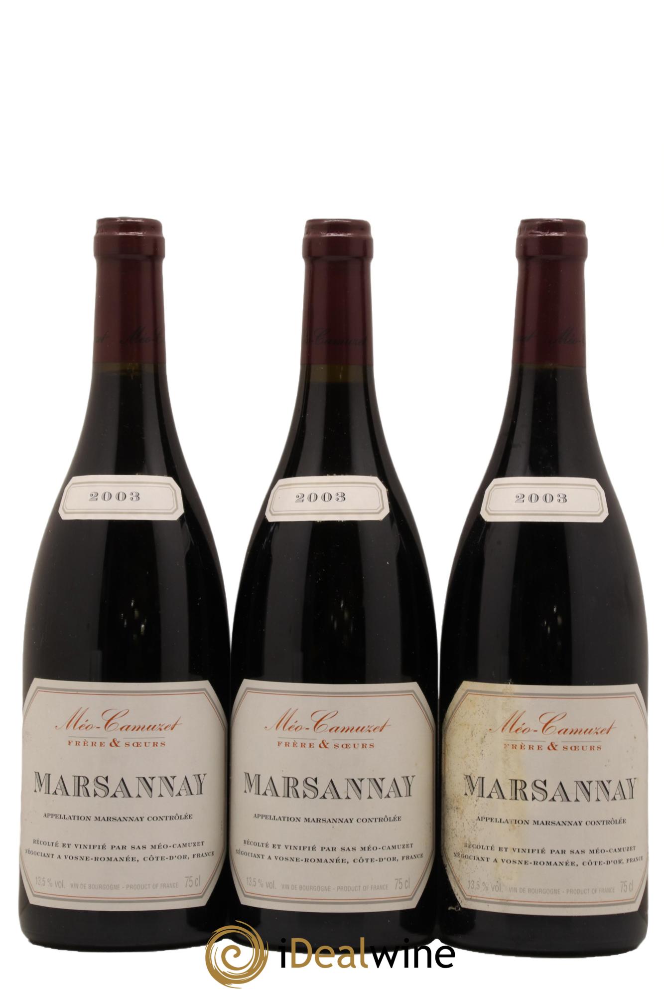 Marsannay Méo-Camuzet (Frère & Soeurs) 2003 - Lot de 3 bouteilles - 0