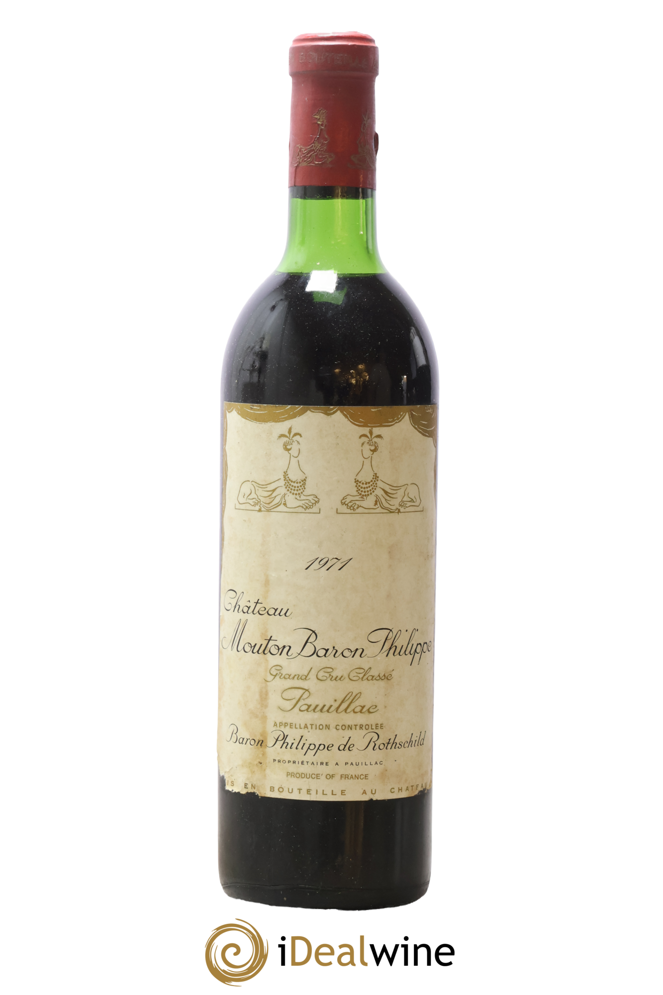 Château d' Armailhac - Mouton Baron(ne) Philippe 5ème Grand Cru Classé 1971 - Lot de 1 bouteille - 0