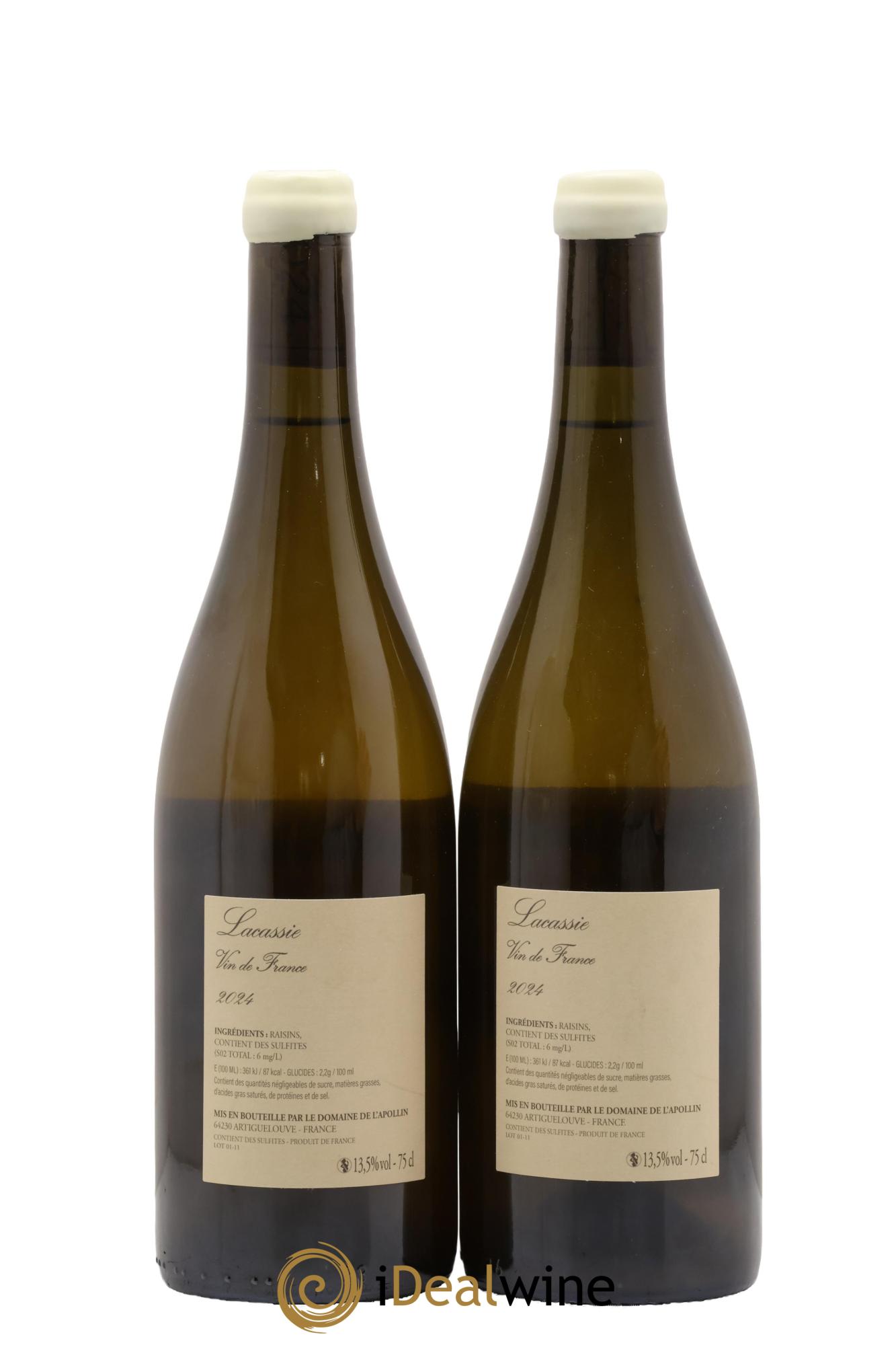 Vin de France Lacassie Domaine de l'Apollin - Florent Foury 2024 - Lot de 2 bouteilles - 1