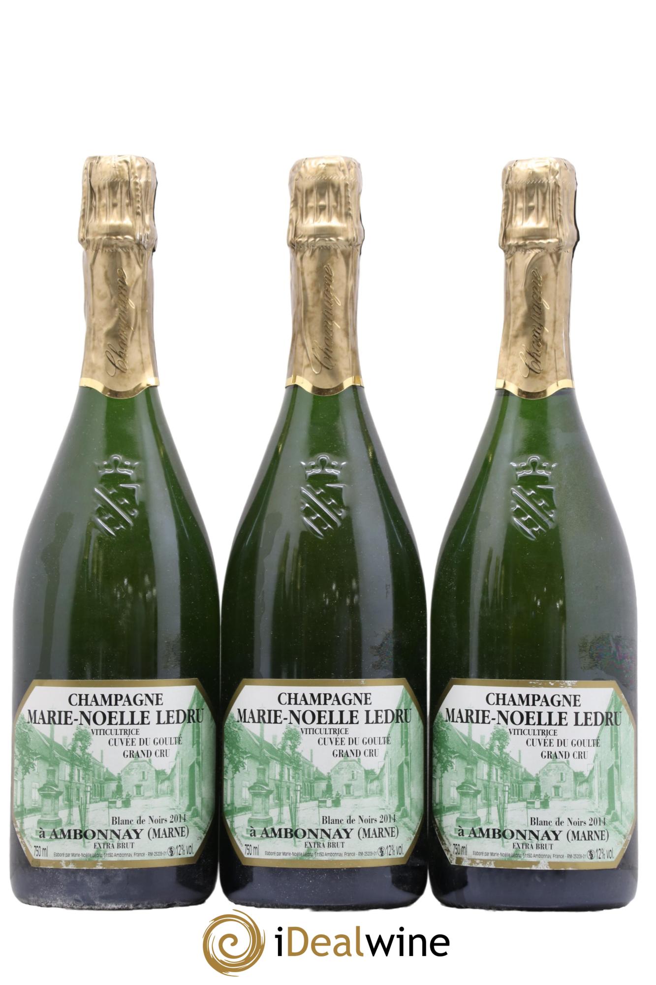 Cuvée du Goulté Blanc de Noirs Marie-Noëlle Ledru 2014 - Lot of 3 bottles - 0