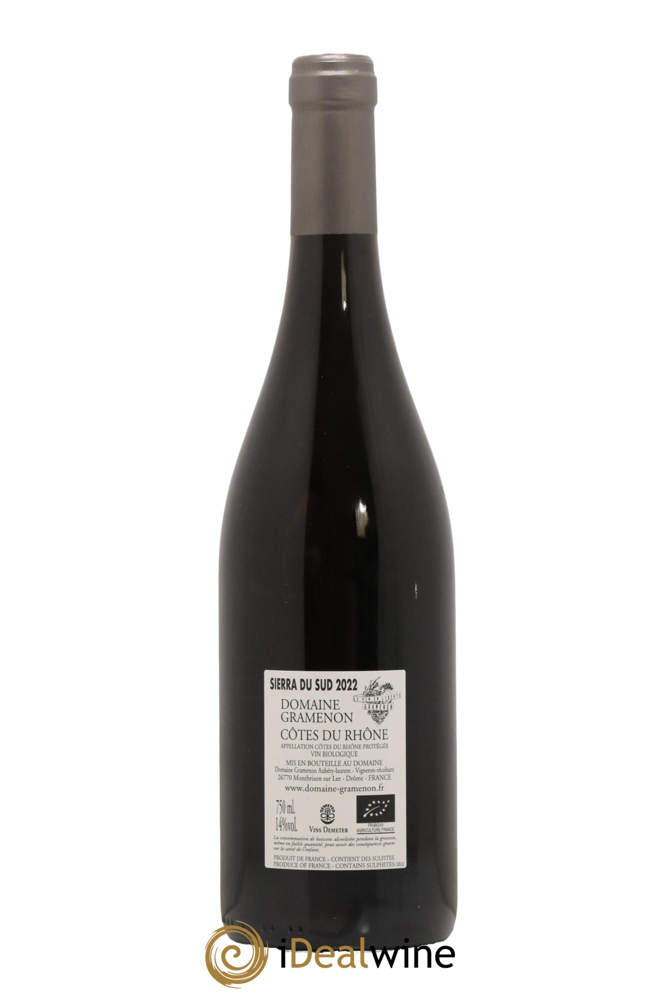 Côtes-du-Rhône Sierra du Sud Gramenon (Domaine) 2022 - Posten von 1 Flasche - 1