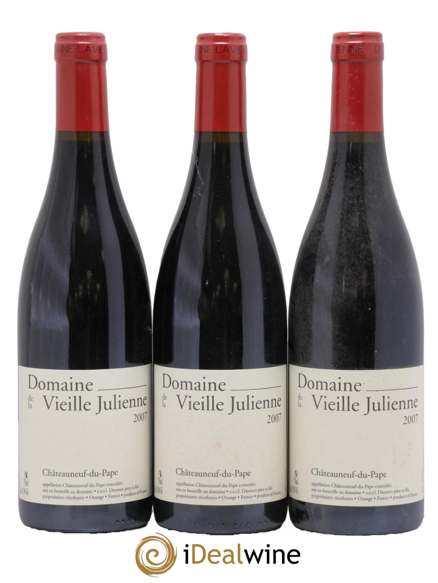 Châteauneuf-du-Pape Vieille Julienne (Domaine de la) Jean-Paul Daumen 2007 - Lot de 3 bouteilles - 0