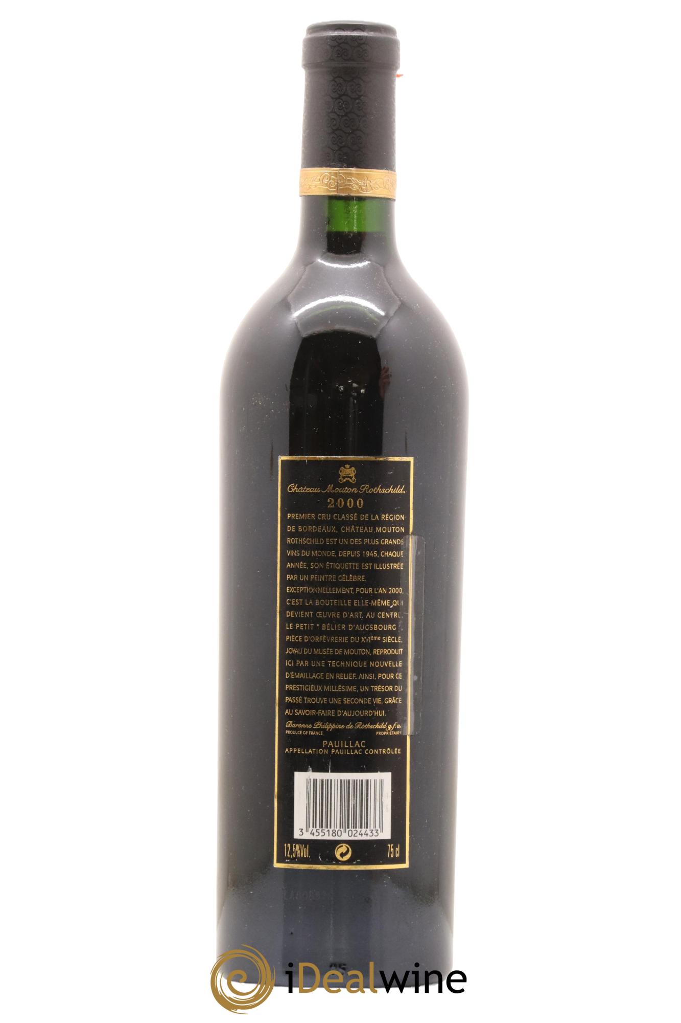 Château Mouton Rothschild 1er Grand Cru Classé 2000 - Posten von 1 Flasche - 1
