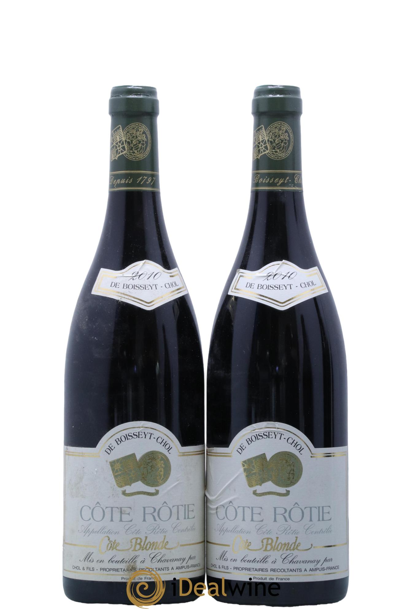 Côte-Rôtie Cote Blonde Domaine De Boisseyt Chol 2010 - Lot de 2 bouteilles - 0