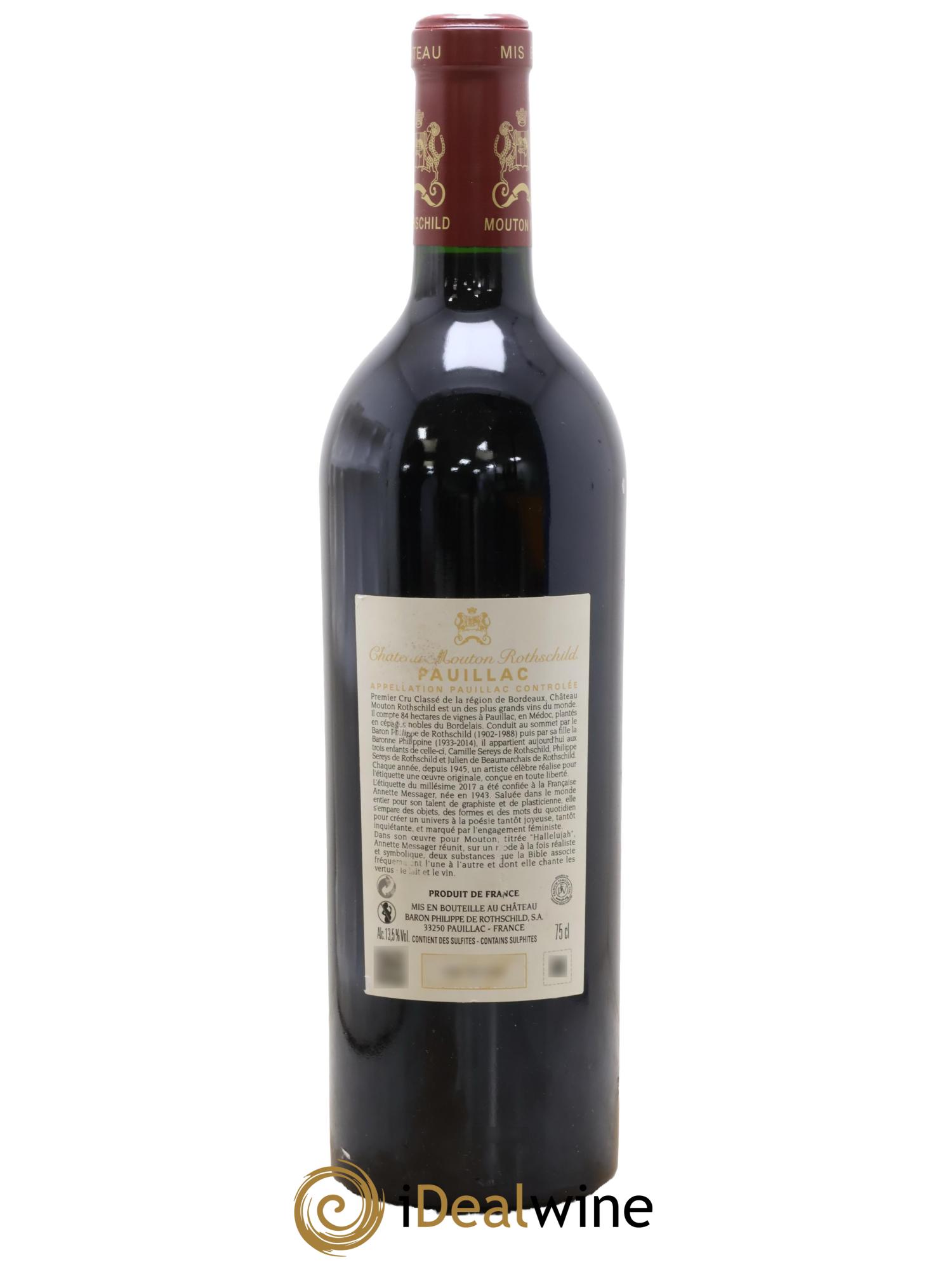 Château Mouton Rothschild 1er Grand Cru Classé 2017 - Lot of 1 bottle - 1