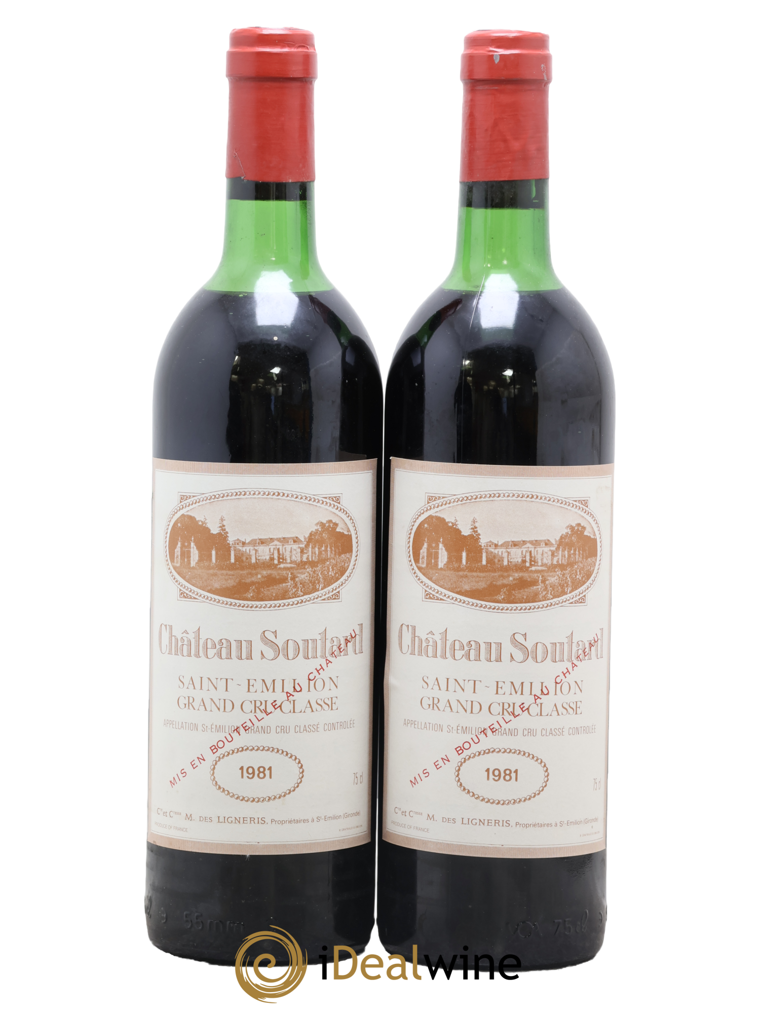 Château Soutard Grand Cru Classé 1981 - Lot de 2 bouteilles - 0