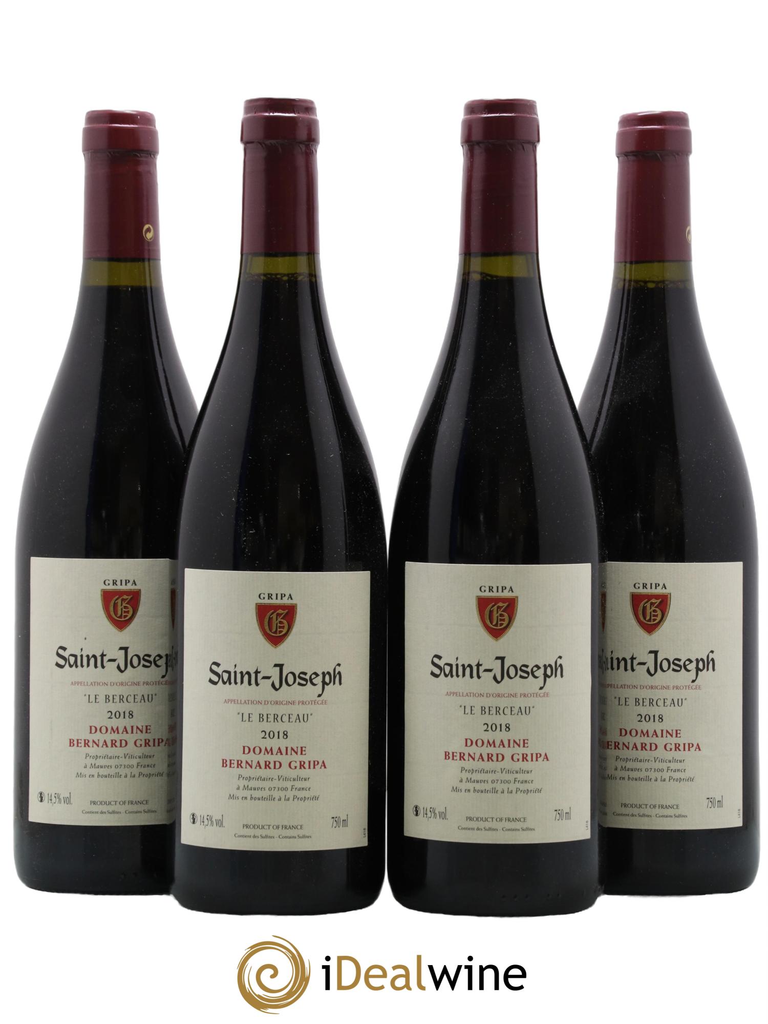 Saint-Joseph Le Berceau Bernard Gripa (Domaine) 2018 - Lot de 4 bouteilles - 0