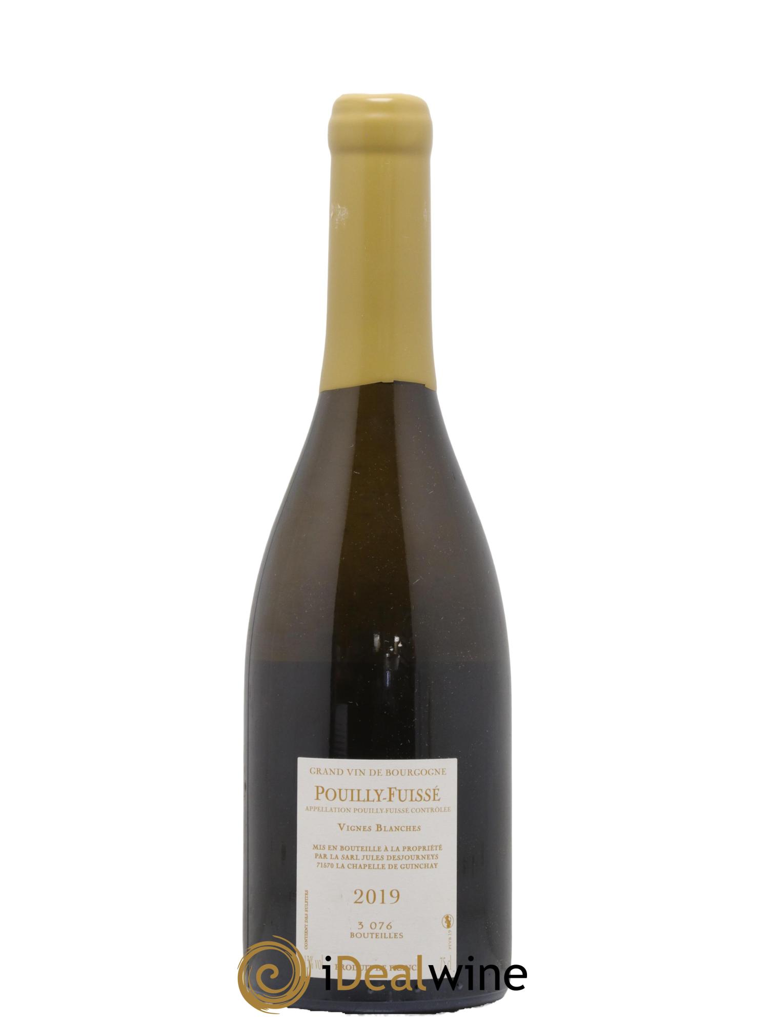 Pouilly-Fuissé Vignes Blanches Jules Desjourneys 2019 - Lot de 1 bouteille - 1