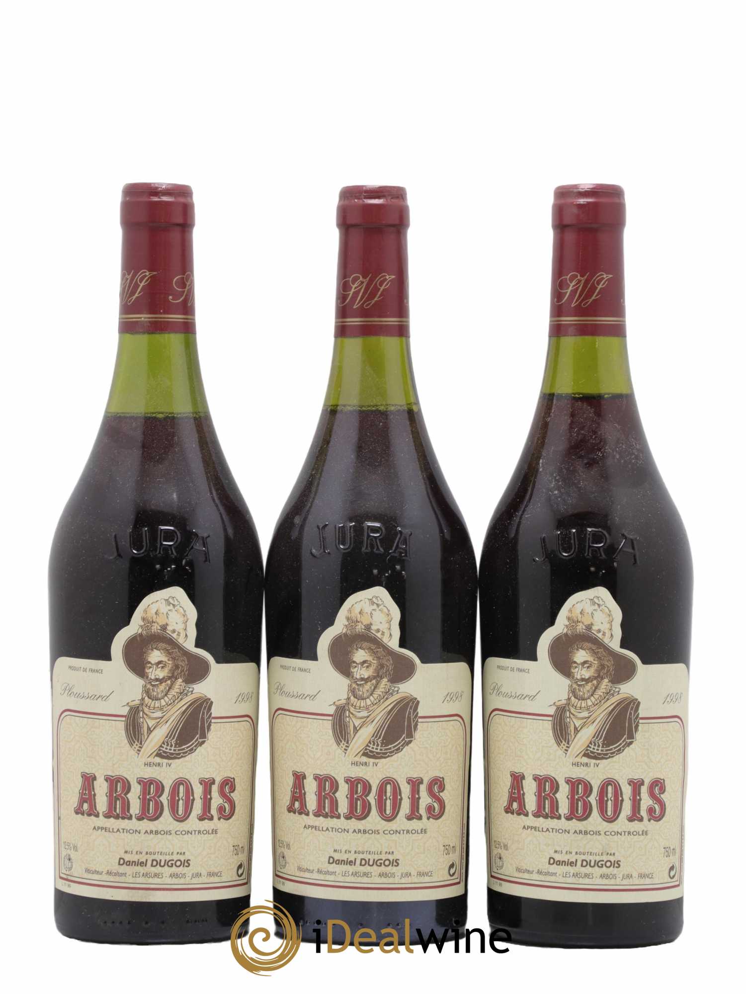 Arbois Ploussard Domaine Daniel Dugois 1998 - Posten von 3 Flaschen - 0