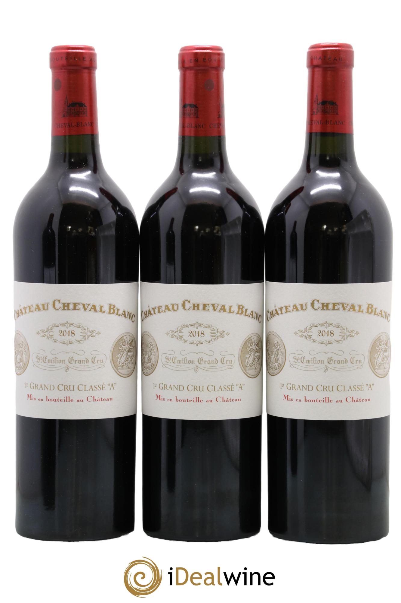 Château Cheval Blanc 1er Grand Cru Classé A 2018 - Lot de 3 bouteilles - 0