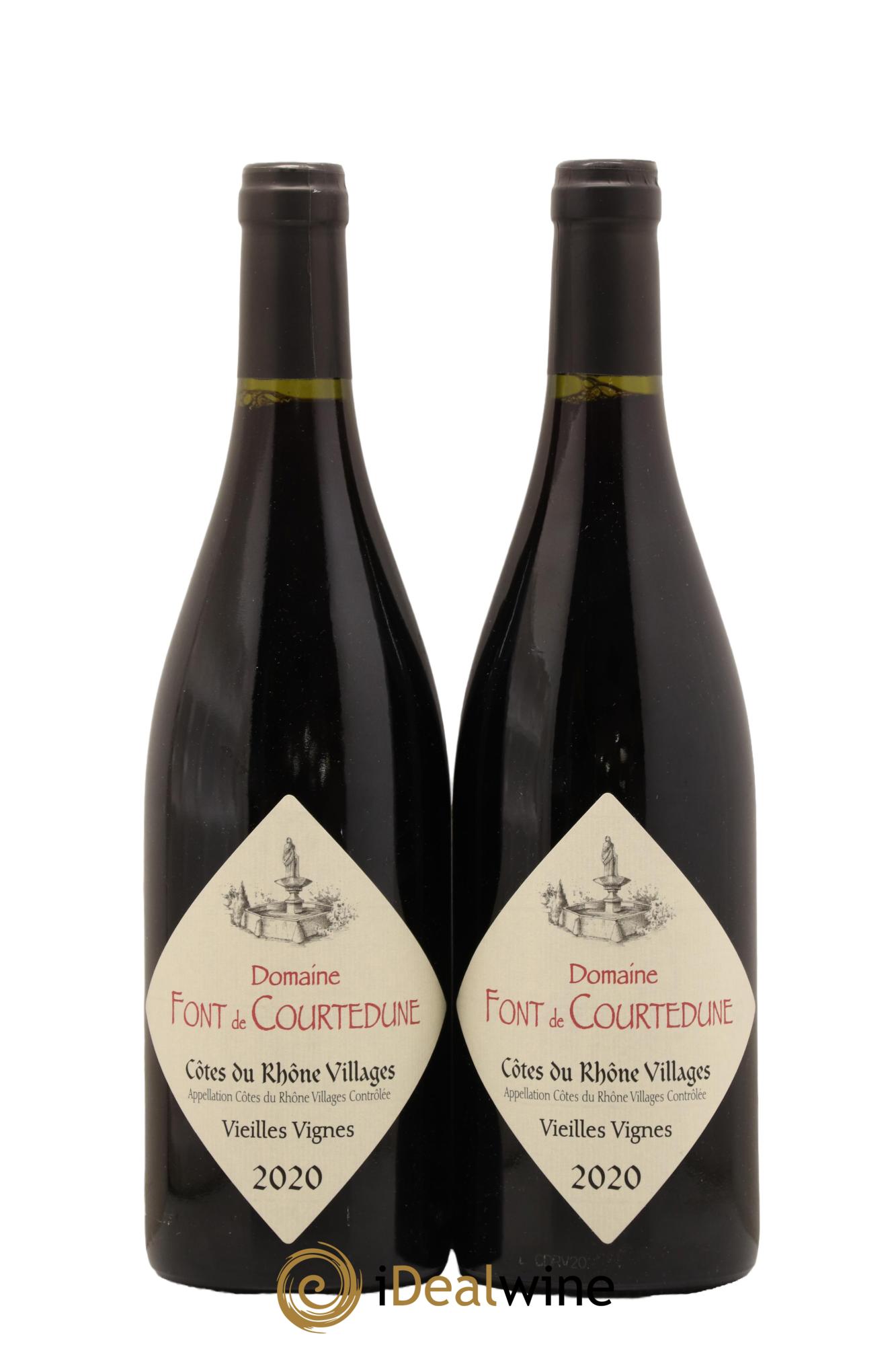 Côtes-du-Rhône Villages Vieilles Vignes Domaine Font De Courtedune 2020 - Lot de 2 bouteilles - 0