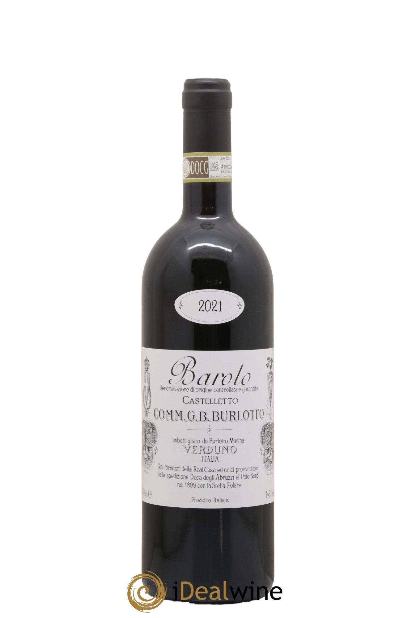 Barolo DOCG Castelletto Comm. Giovan Battista Burlotto 2021 - Lot de 1 bouteille - 0
