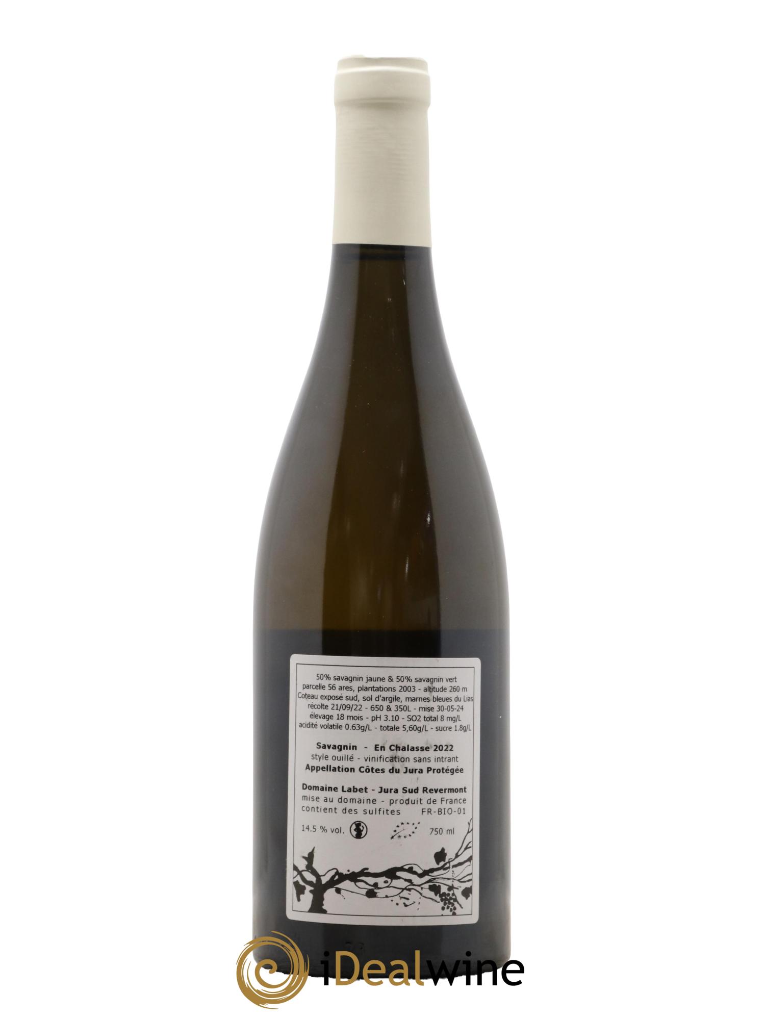Côtes du Jura Fleur de Savagnin En Chalasse Romain - Julien - Charline Labet 2022 - Lot de 1 bouteille - 1