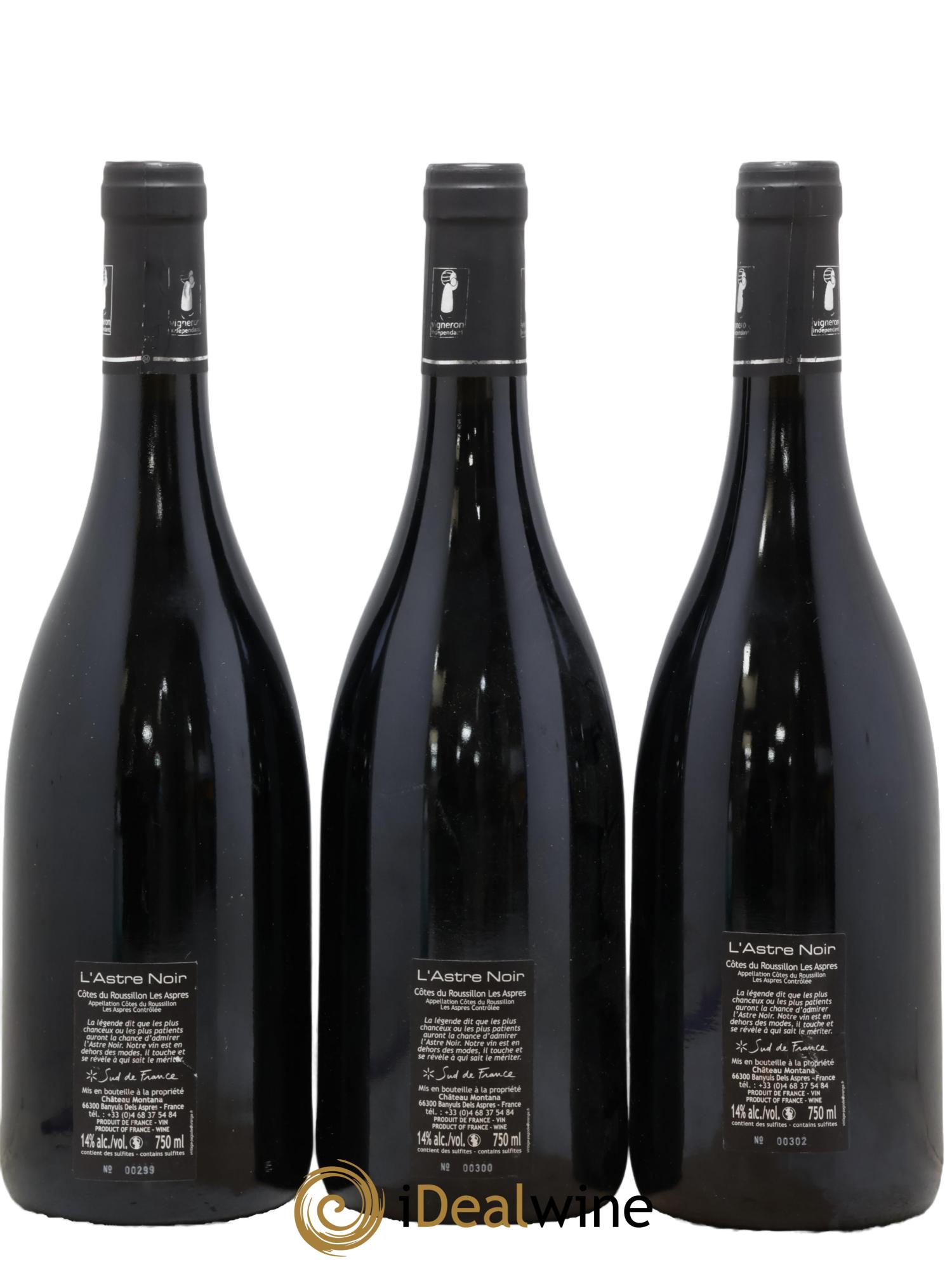 Côtes du Roussillon Les Aspres L'Astre Noir 2015 - Lot de 3 bouteilles - 1
