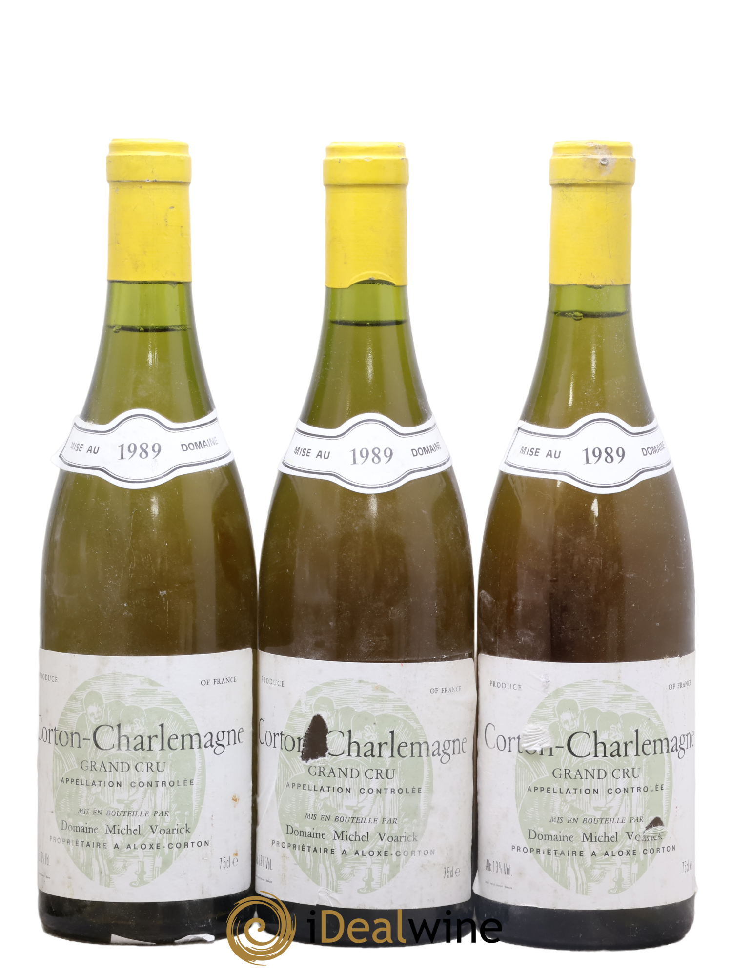 Corton-Charlemagne Grand Cru Michel Voarick 1989 - Lot of 3 bottles - 0