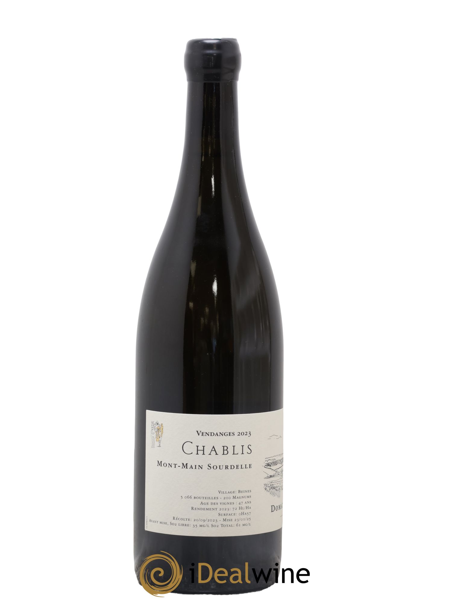 Chablis Mont-Main Sourdelle Jean Dauvissat 2023 - Lot de 1 bouteille - 1