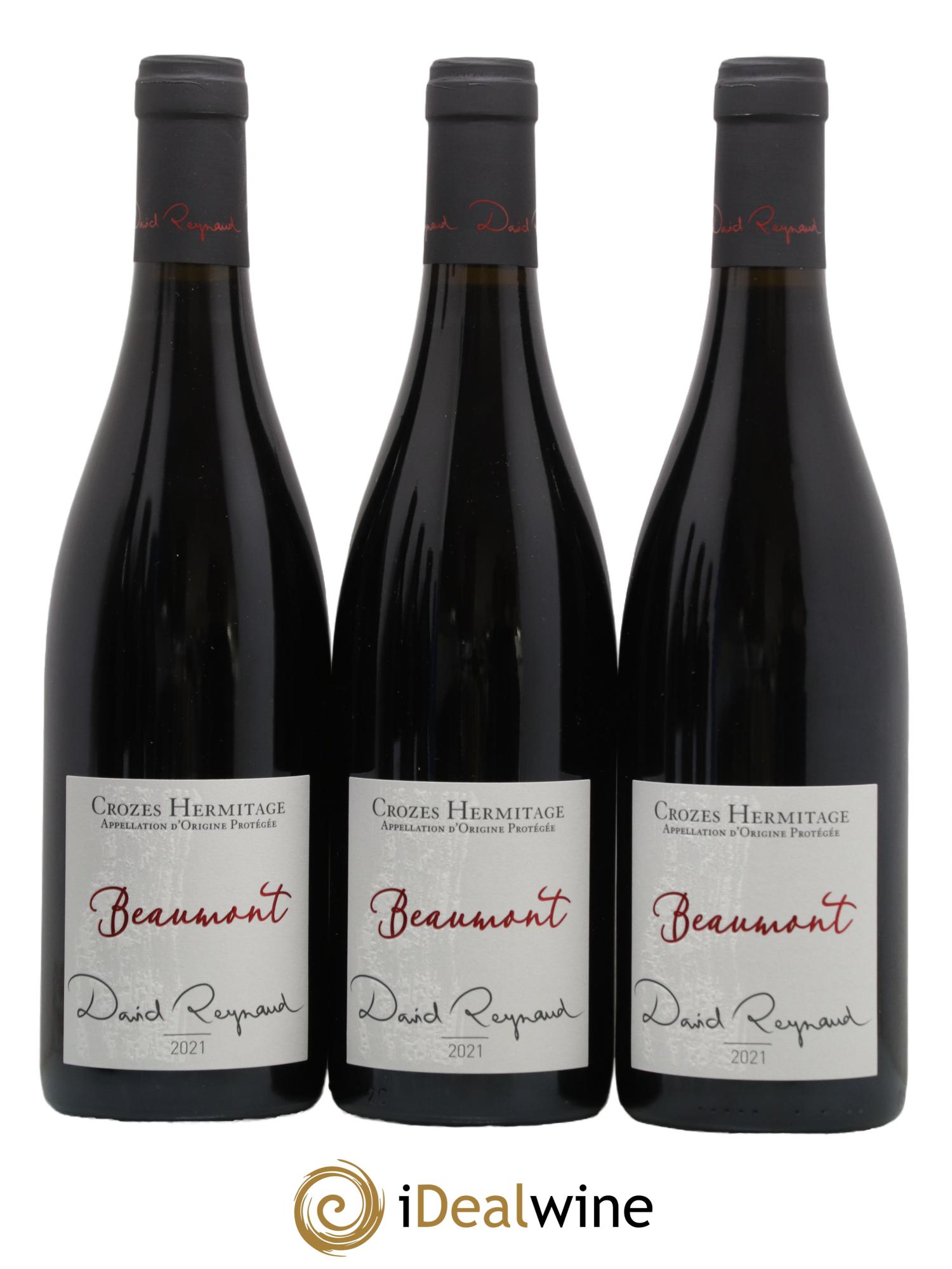Crozes-Hermitage Beaumont David Reynaud 2021 - Lot de 3 bouteilles - 0
