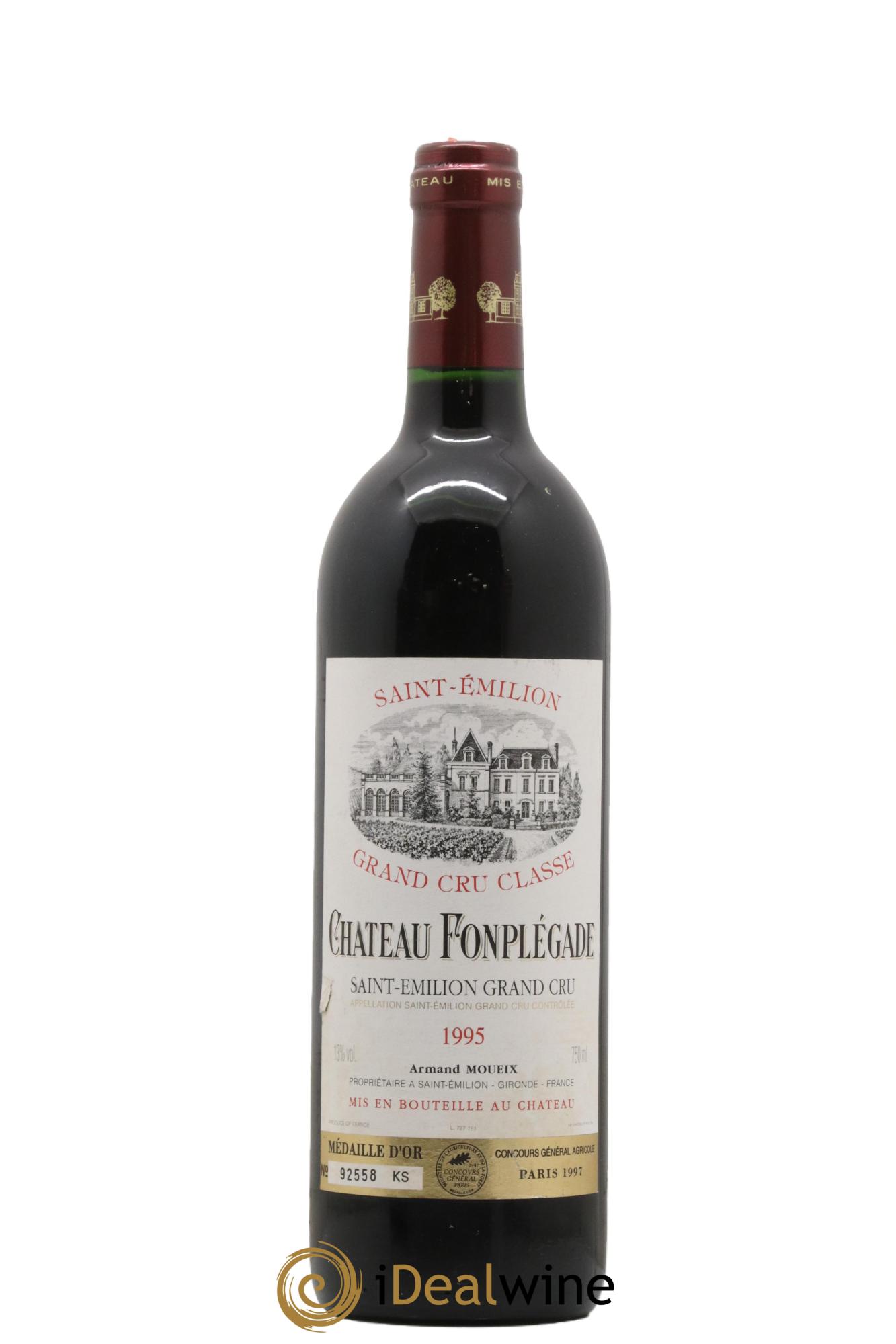 Château Fonplegade Grand Cru Classé 1995 - Posten von 1 Flasche - 0