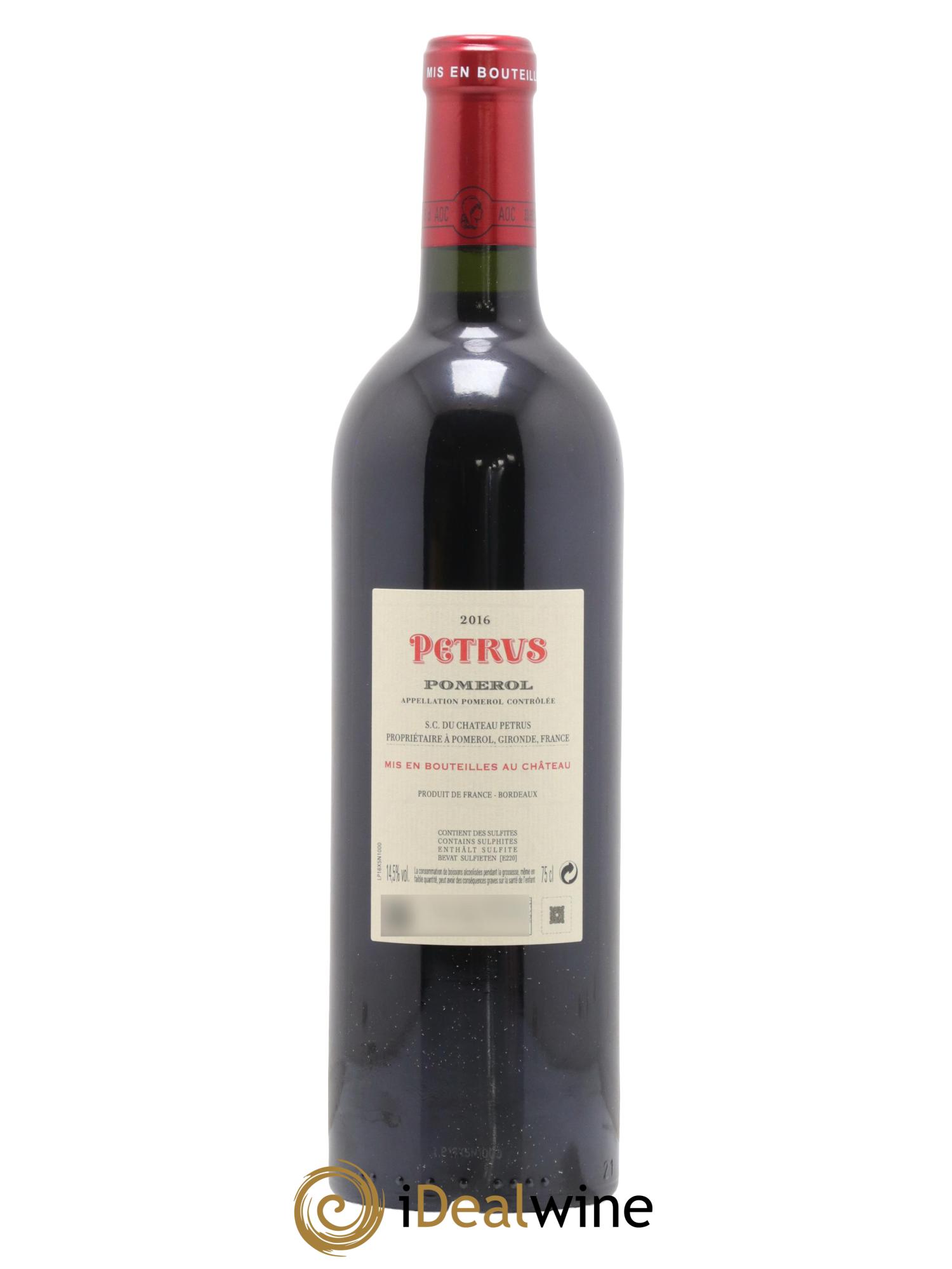 Petrus 2016 - Lot de 1 bouteille - 1