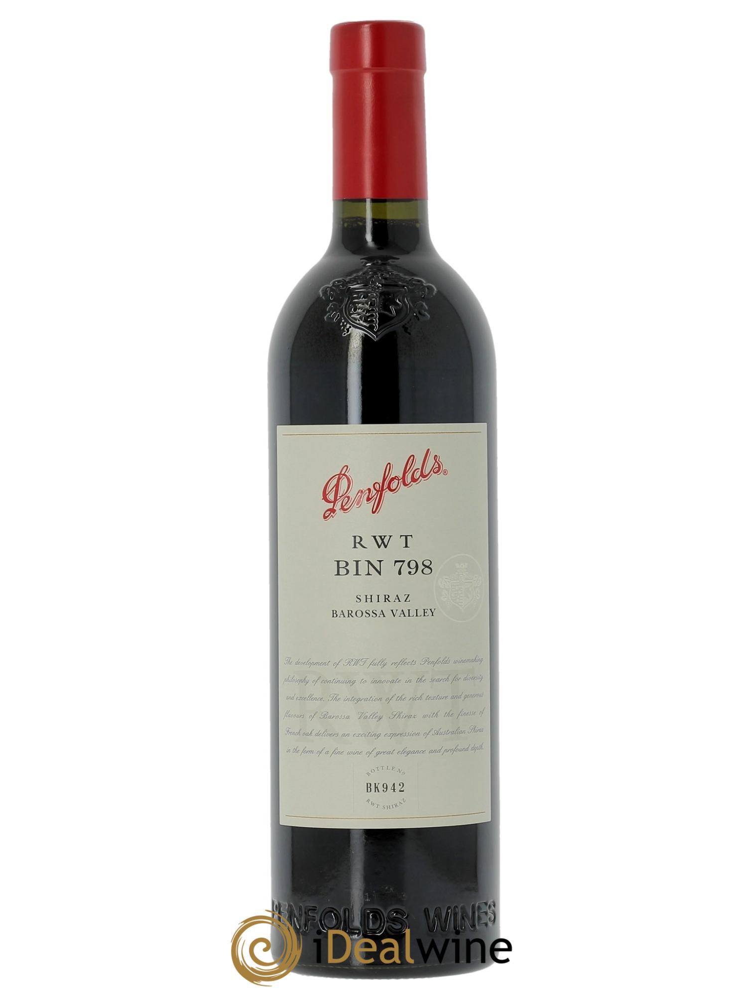 Barossa Valley Penfolds Wines RWT Bin 798 Shiraz 2023 - Lot de 6 bouteilles - 0