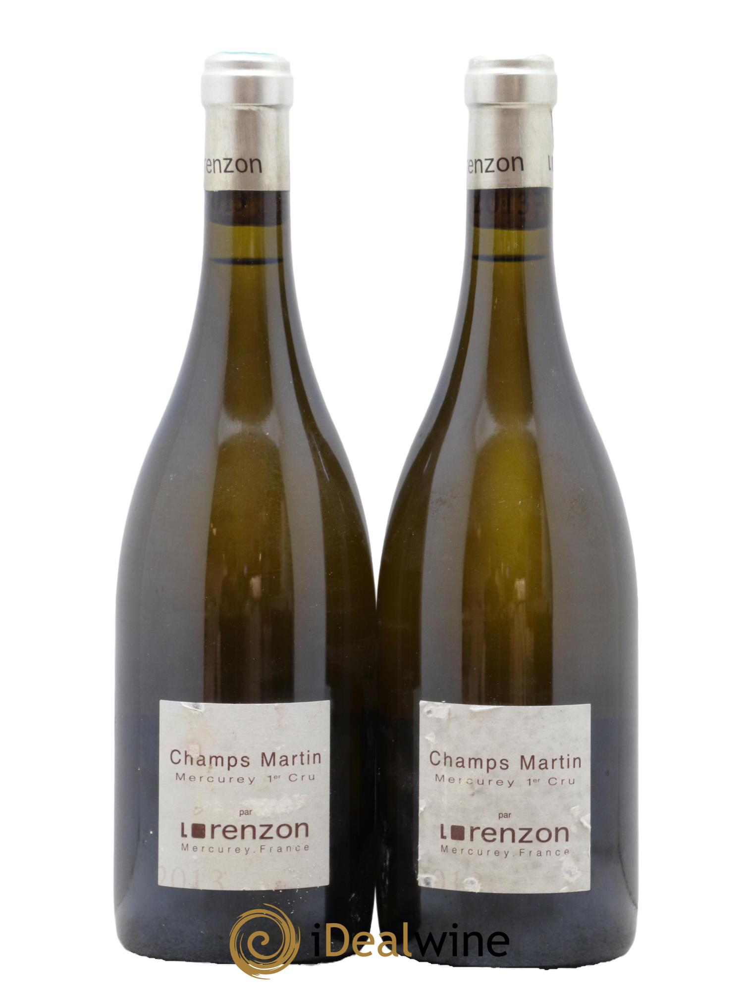 Mercurey 1er Cru Les Champs Martin Bruno Lorenzon 2013 - Lot de 2 bouteilles - 0