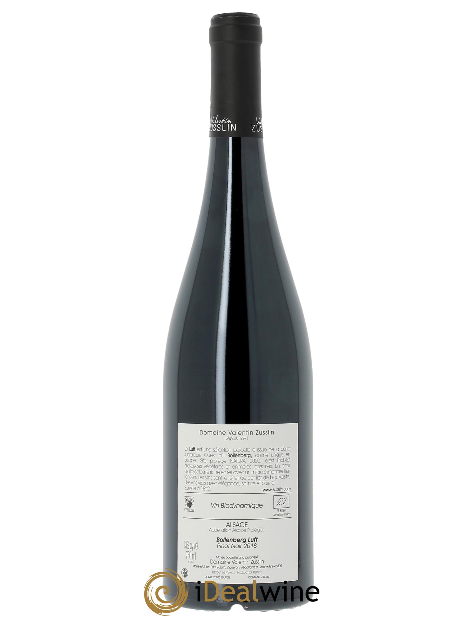 Alsace Pinot Noir Bollenberg Luft Valentin Zusslin (Domaine)  2018 - Lotto di 1 bottiglia - 1
