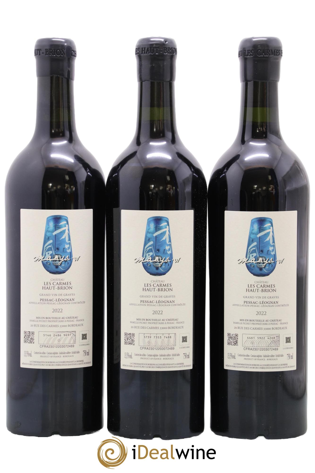 Château Les Carmes Haut-Brion 2022 - Lot de 3 bouteilles - 1