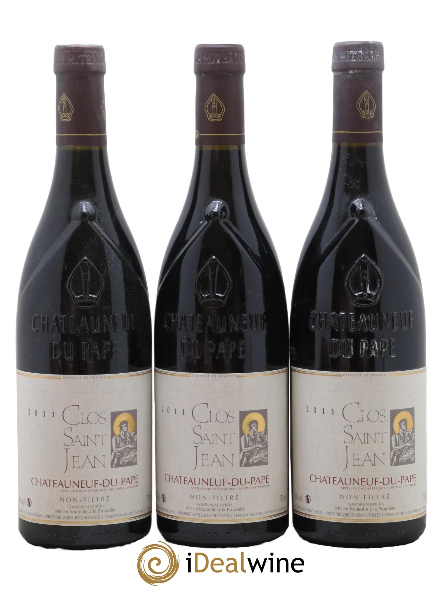 Châteauneuf-du-Pape Clos Saint-Jean Pascal et Vincent Maurel Tradition Domaine Clos Saint Jean 2011 - Lot de 3 bouteilles - 0