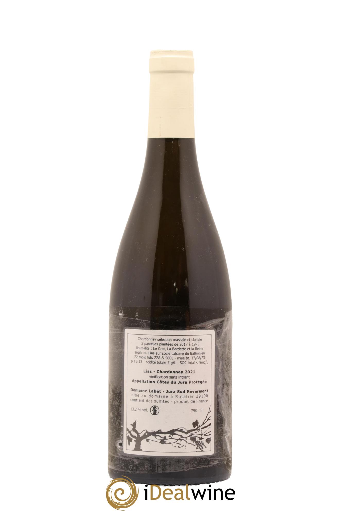 Côtes du Jura Chardonnay Lias Romain - Julien - Charline Labet 2021 - Posten von 1 Flasche - 1