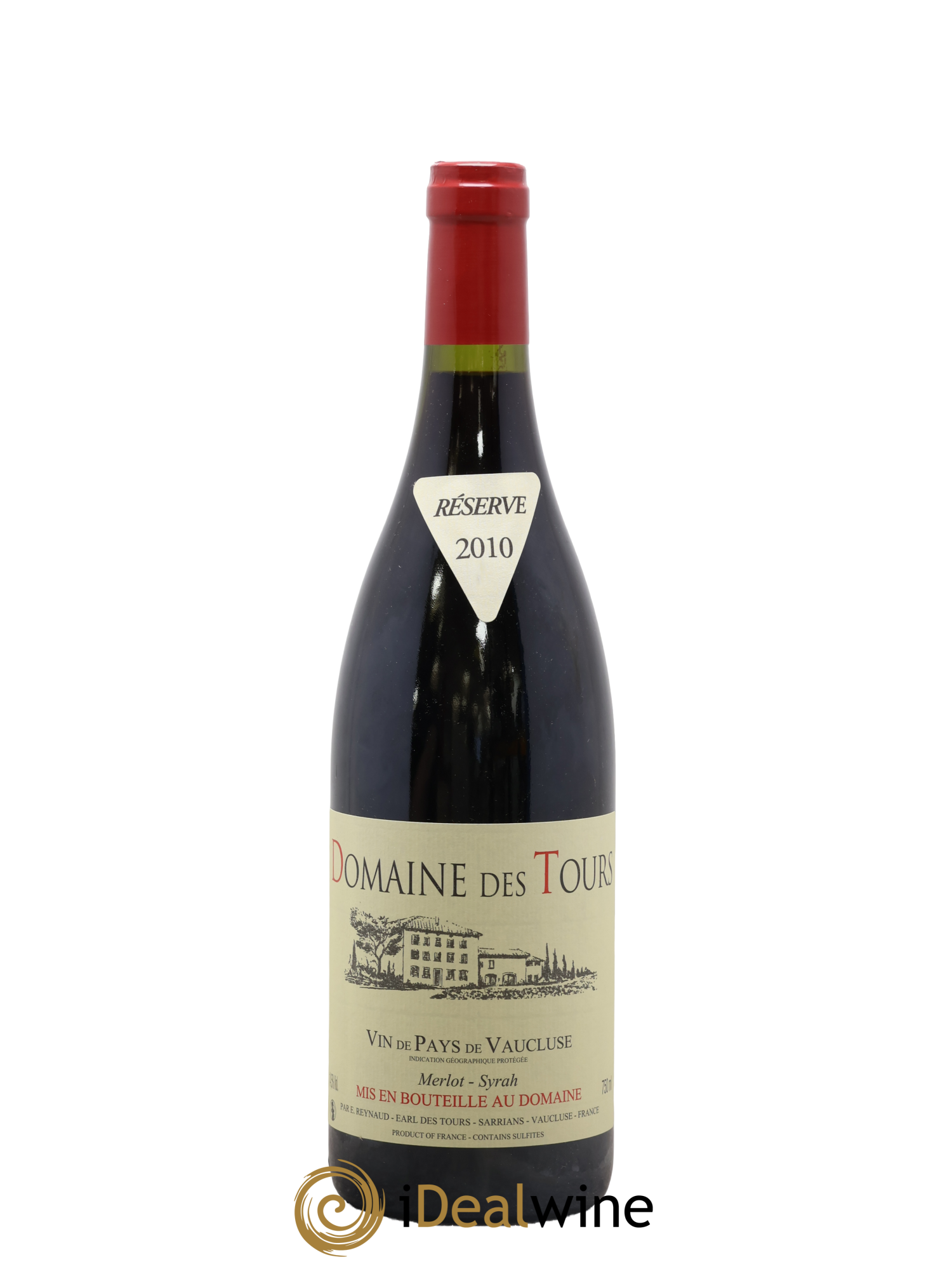 Vaucluse Domaine des Tours Merlot-Syrah Emmanuel Reynaud 2010 - Lot of 1 bottle - 0