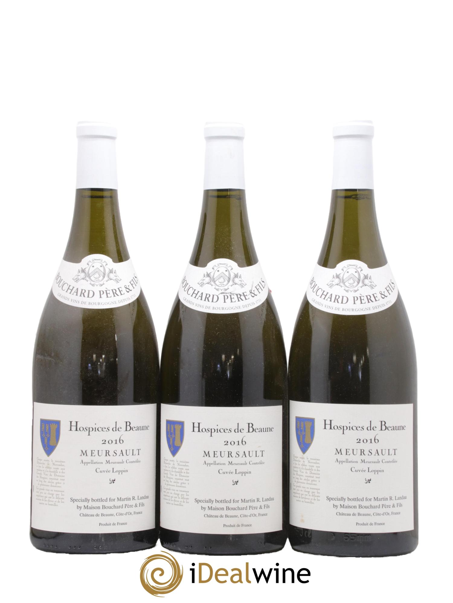 Meursault Cuvée Loppin Hospices de Beaune Bouchard Père et Fils 2016 - Lot of 3 magnums - 0