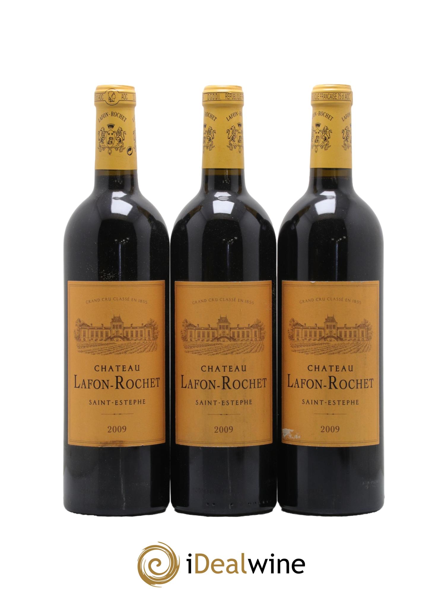 Château Lafon Rochet 4ème Grand Cru Classé 2009 - Lot de 3 bouteilles - 0
