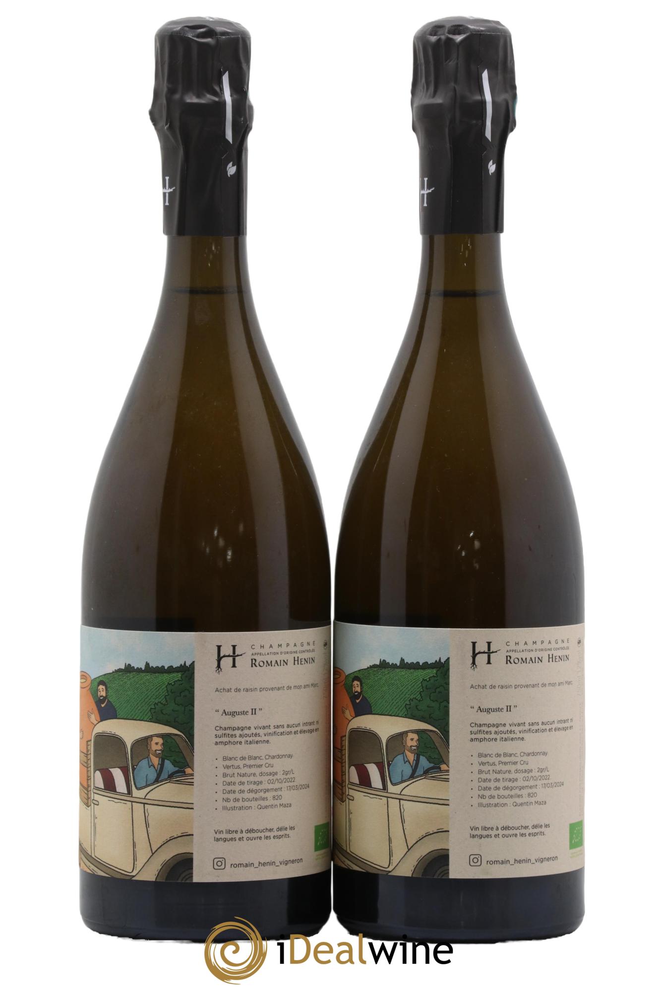 Auguste II Romain Henin - Lot de 2 bouteilles - 1