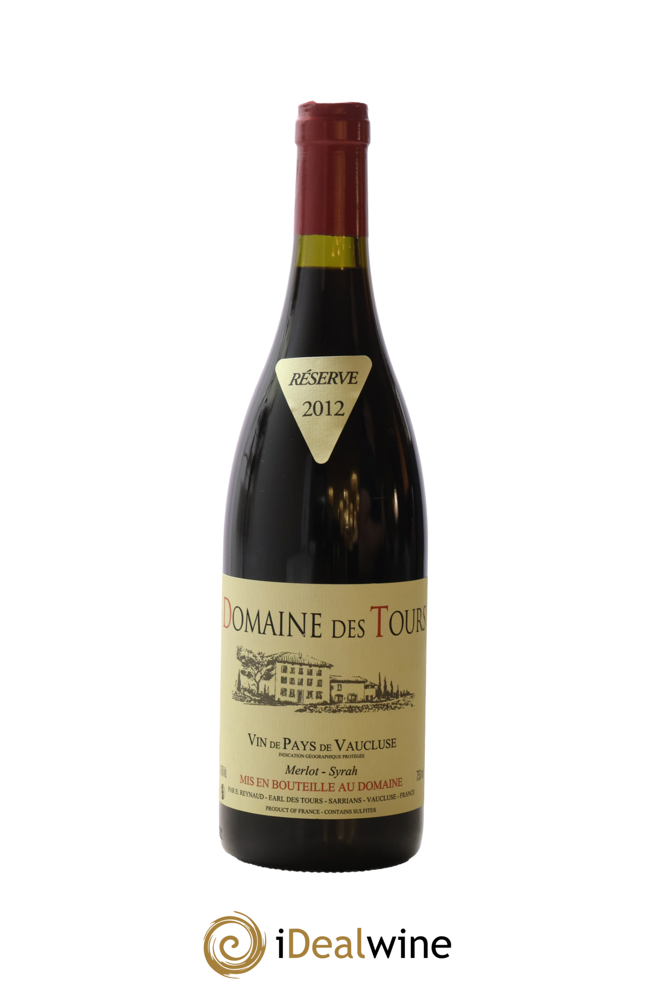 Vaucluse Domaine des Tours Merlot-Syrah Emmanuel Reynaud 2012 - Lot de 1 bouteille - 0