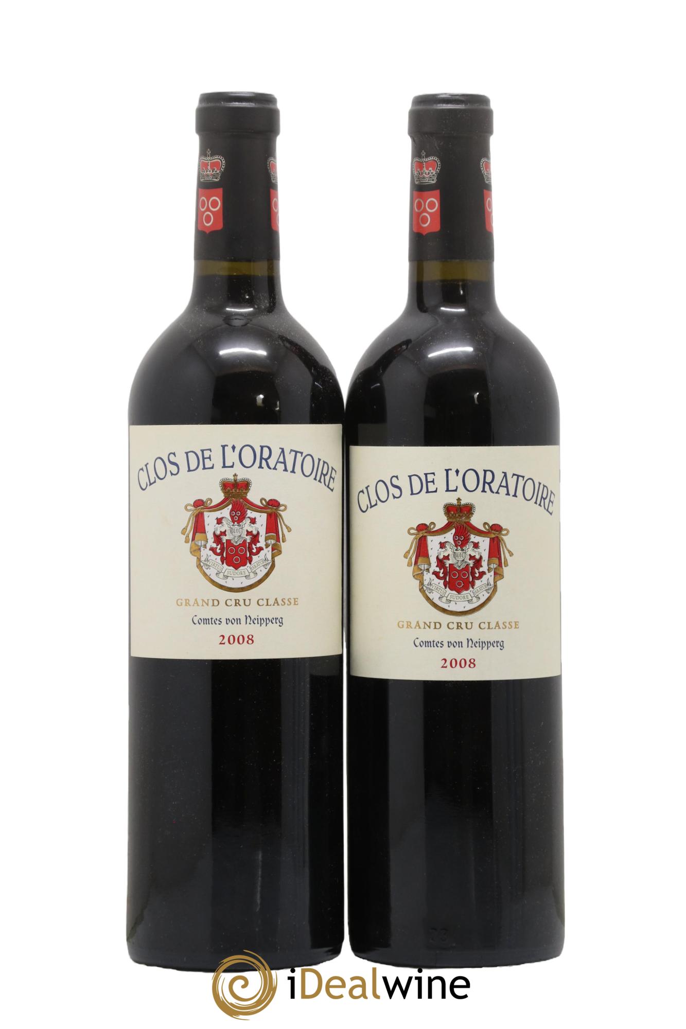 Clos de l'Oratoire Grand Cru Classé 2008 - Lot de 2 bouteilles - 0