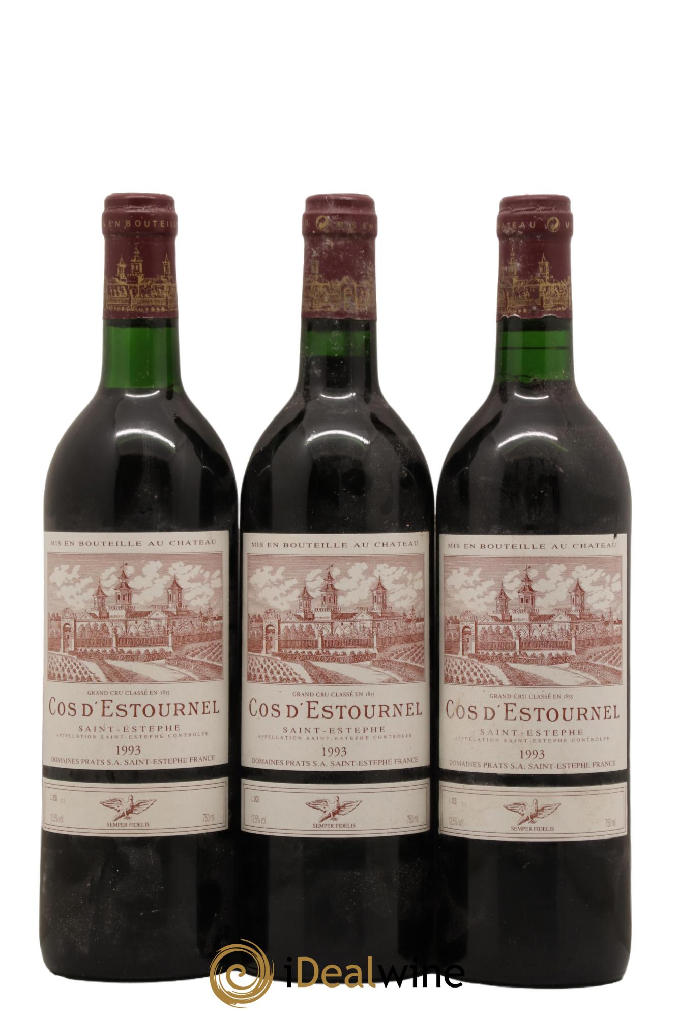 Cos d'Estournel 2ème Grand Cru Classé 1993 - Lot de 3 bouteilles - 0