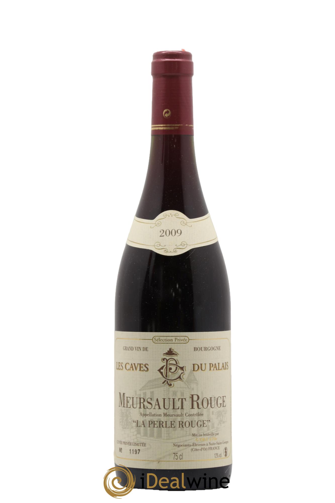 Meursault La Perle Rouge Les Caves Du Palais 2009 - Lot de 1 bouteille - 0
